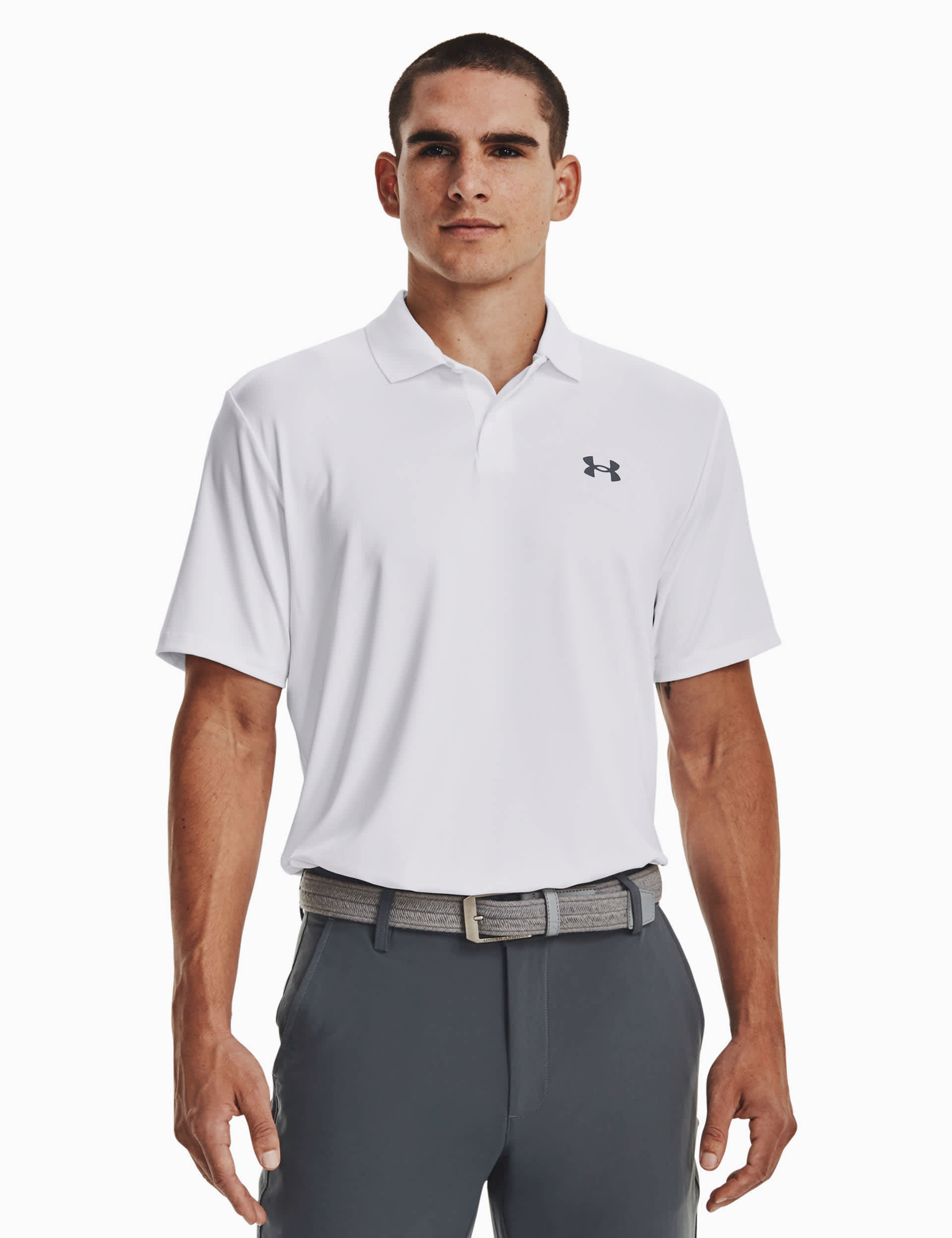 Under Armour Men's Performance 3.0 Quick Dry Polo Shirt - White, White,Blush