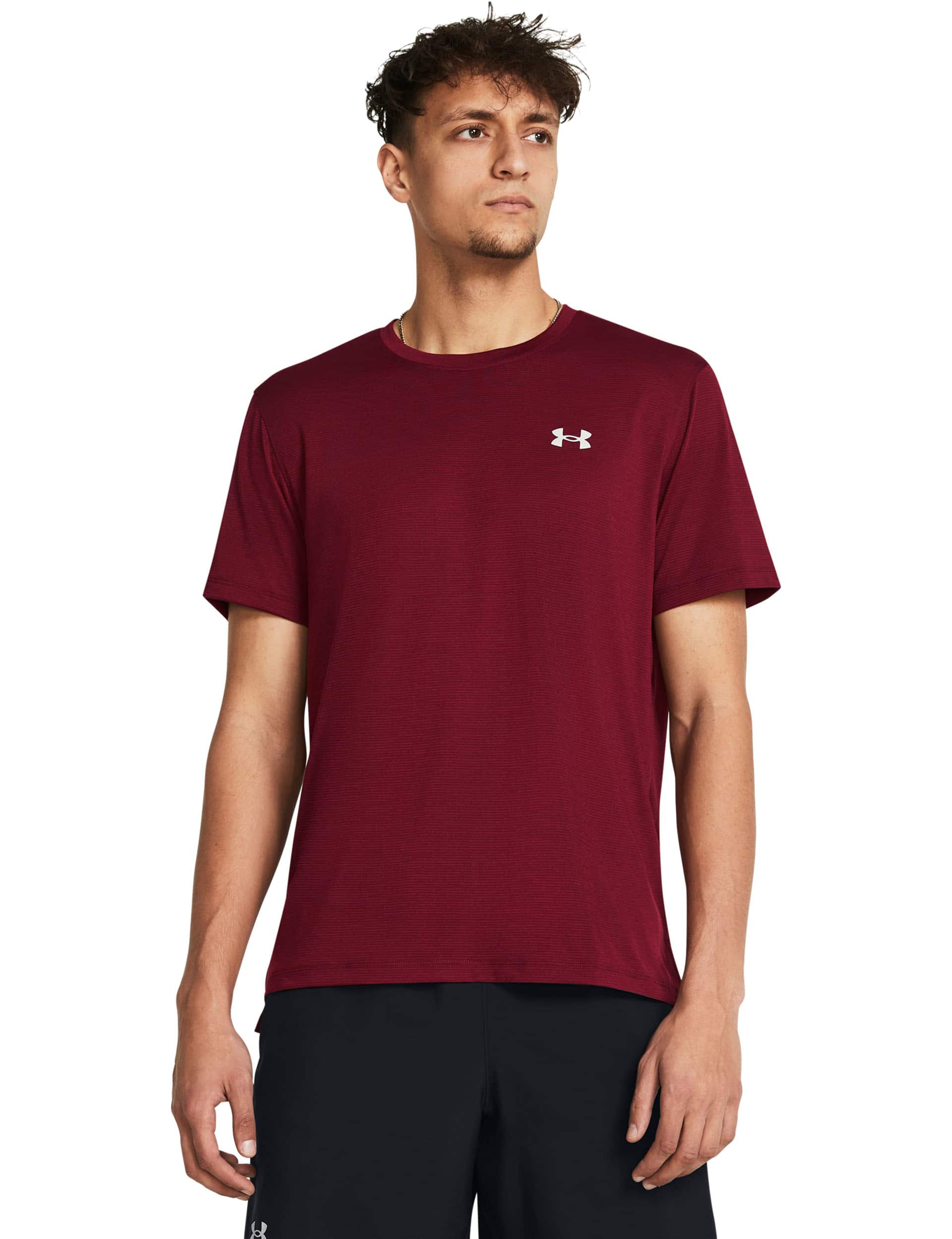 Under Armour Men's Launch Sports T-Shirt - Dark Red, Black,Light Green,Dark Red