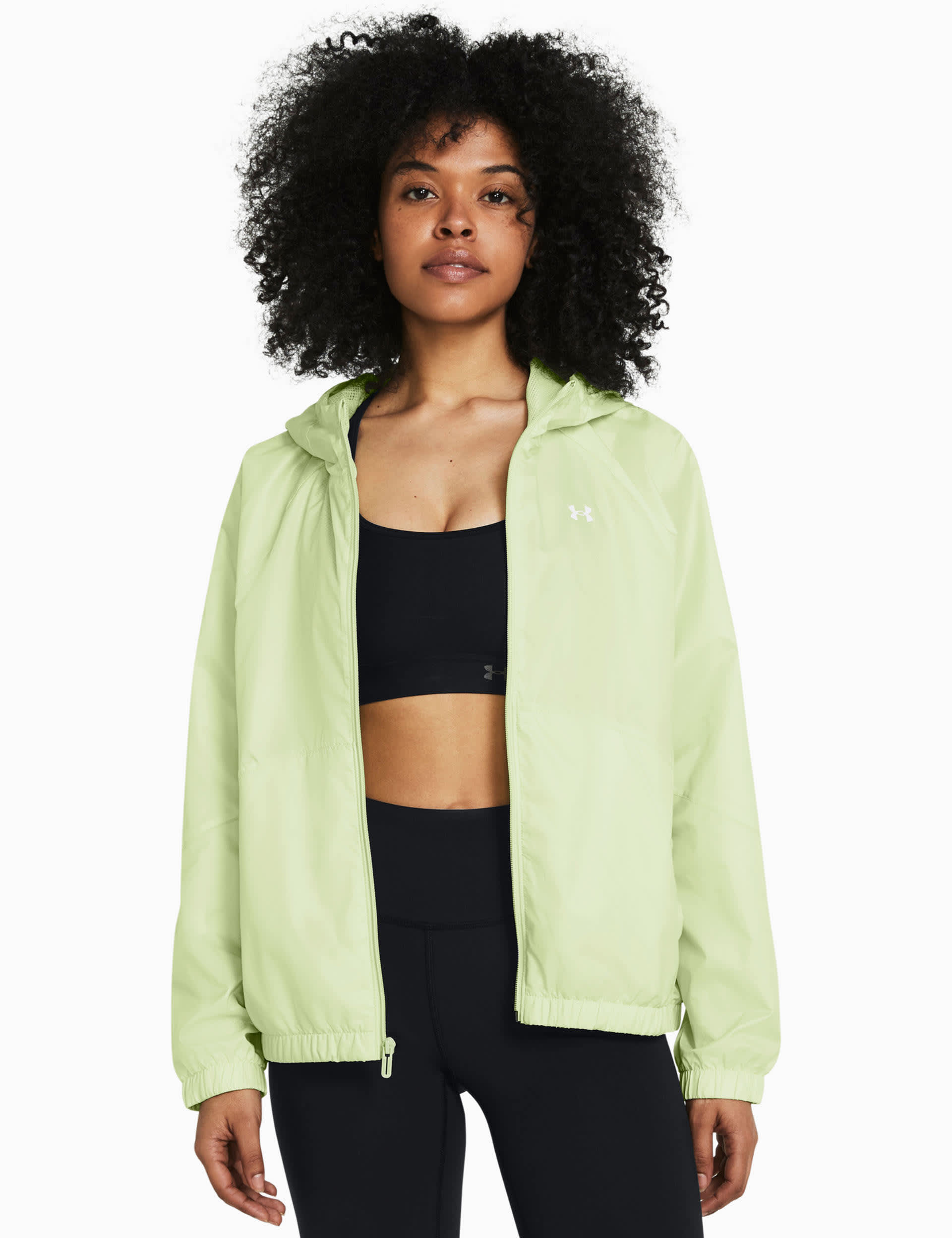 Under Armour Women's Rival Sport Zip Up Hooded Sports Jacket - M - Light Green, Light Green