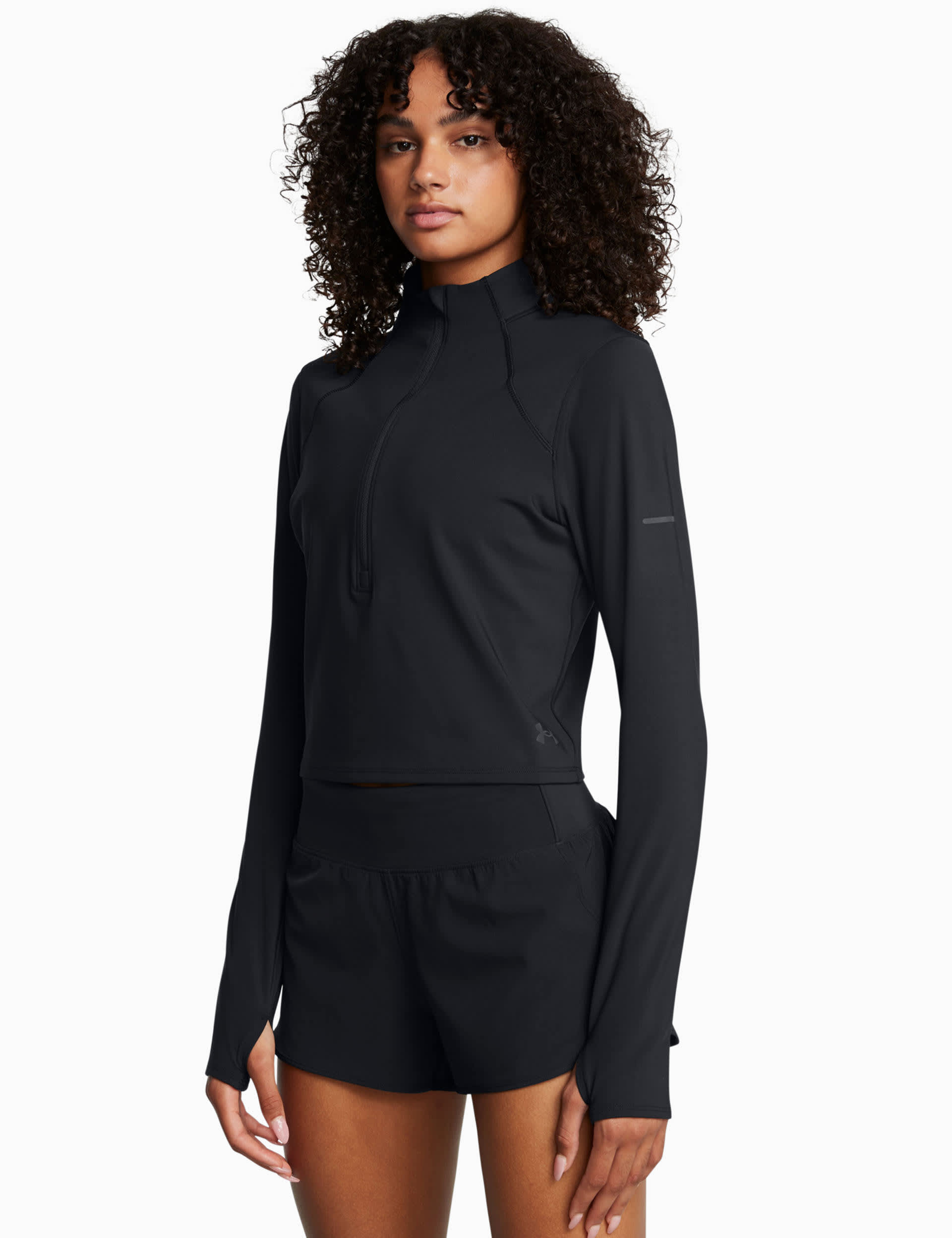 Under Armour Women's Launch Elite Long Sleeve Half Zip Top - Black, Black