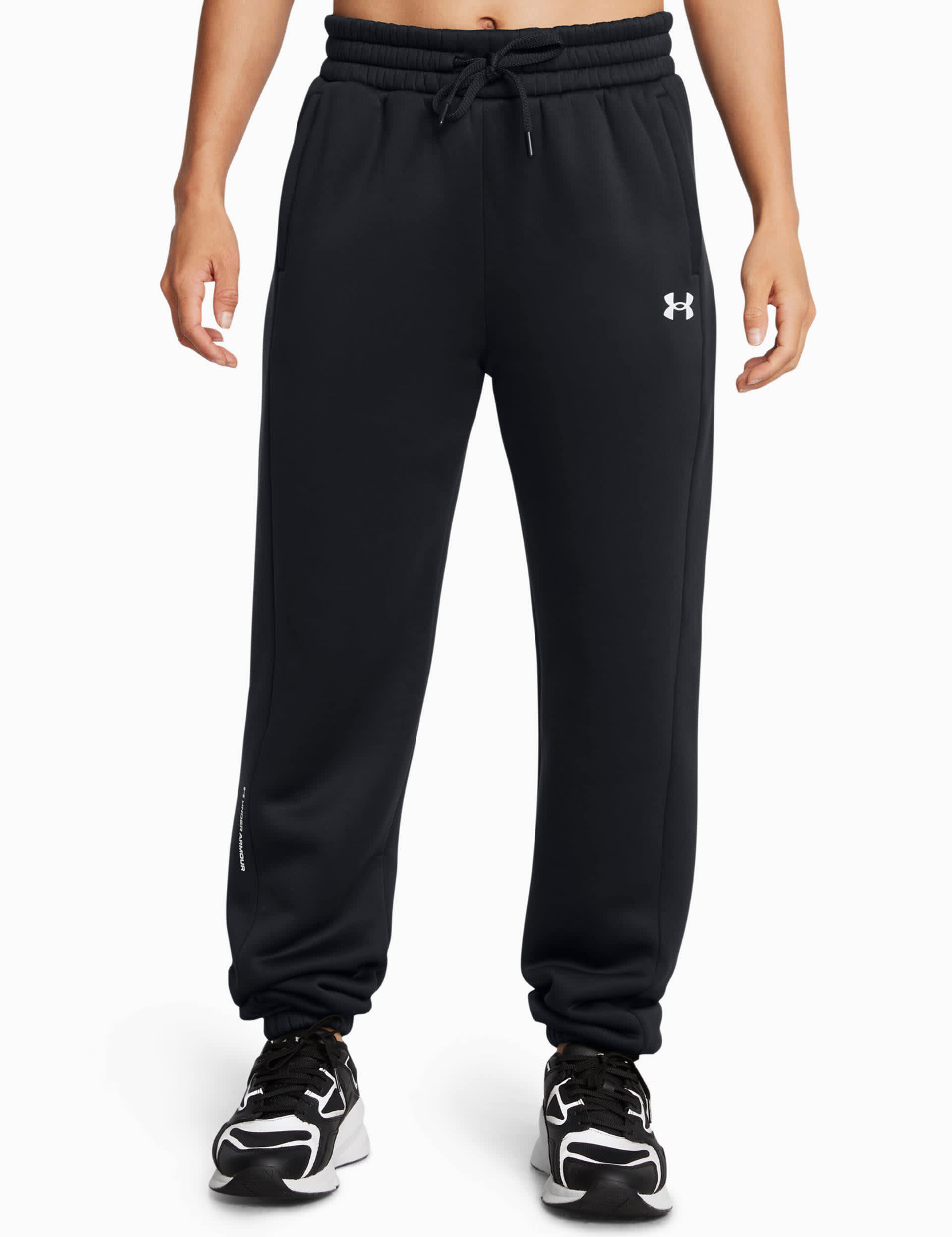 Under Armour Women's Armour Fleece Pro Tapered Sports Joggers - Black, Black