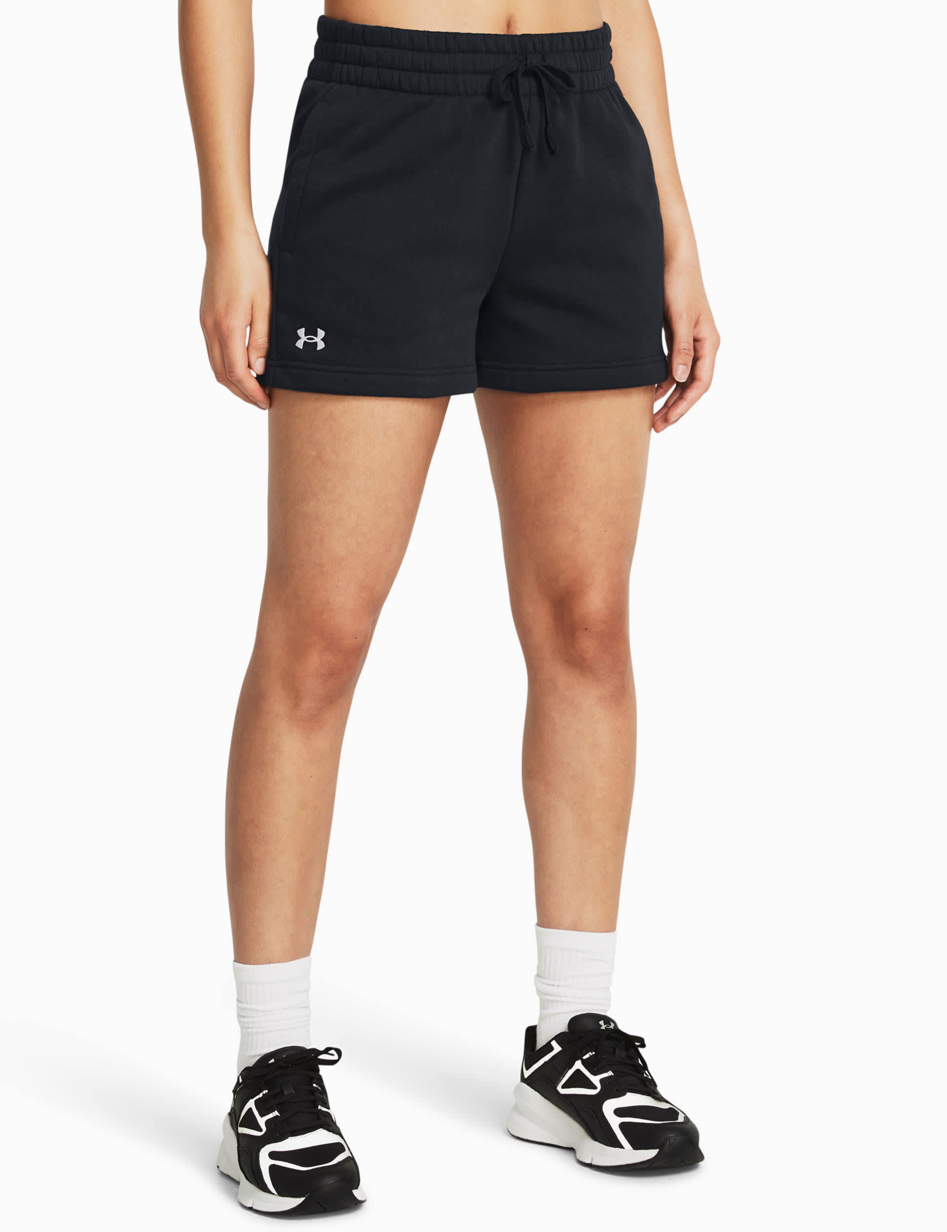 Under Armour Women's Rival Cotton Rich Shorts - M - Black, Black