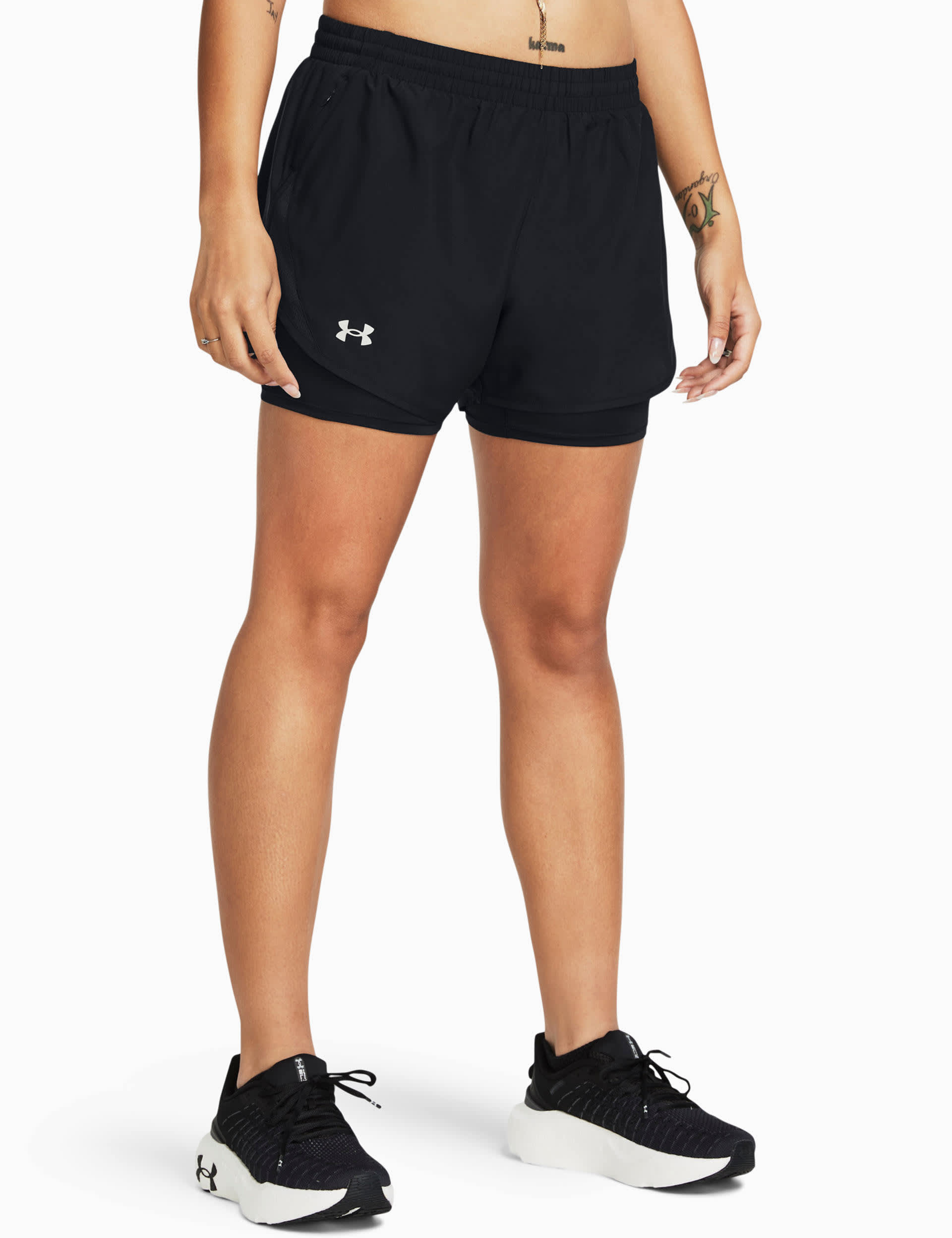 Under Armour Women's Fly By 2-in-1 Shorts - Black, Black