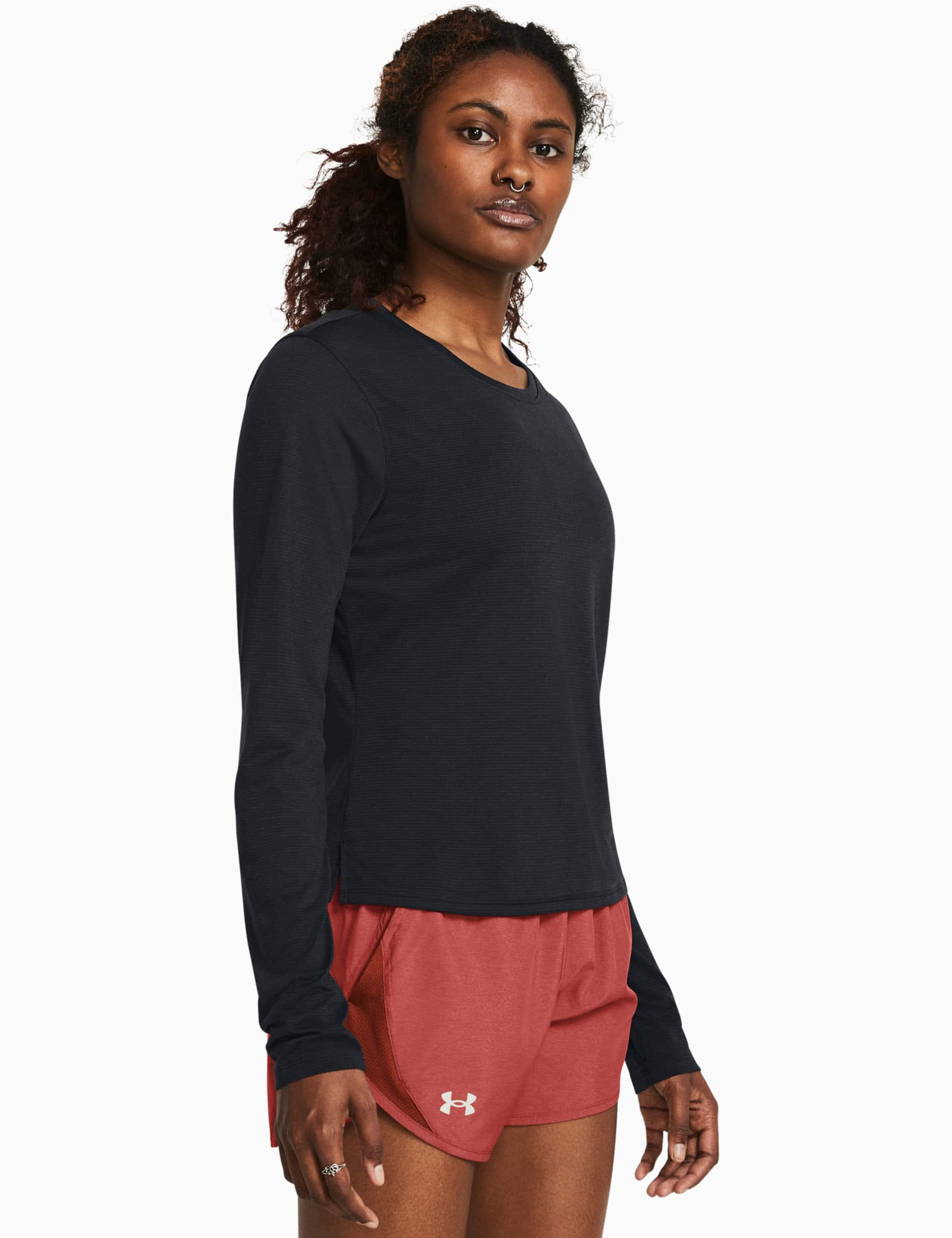 Under Armour Women's Launch Crew Neck Running Top - S - Black, Black