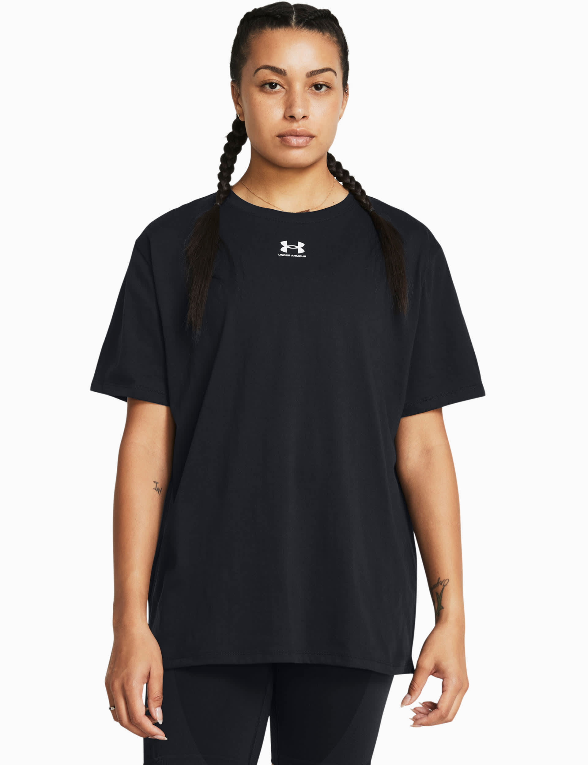 Under Armour Women's Campus Cotton Rich Oversized T-Shirt - Black, Black