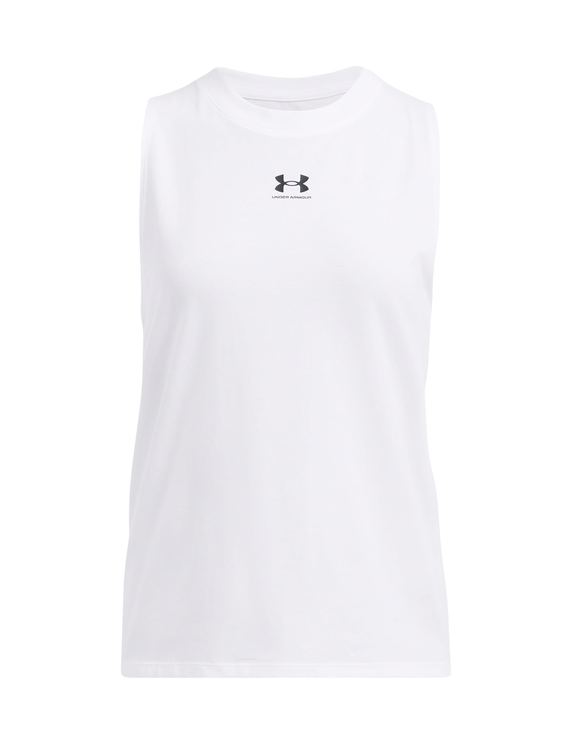 Under Armour Women's Campus Cotton Rich Crew Neck Gym Vest Top - White, White