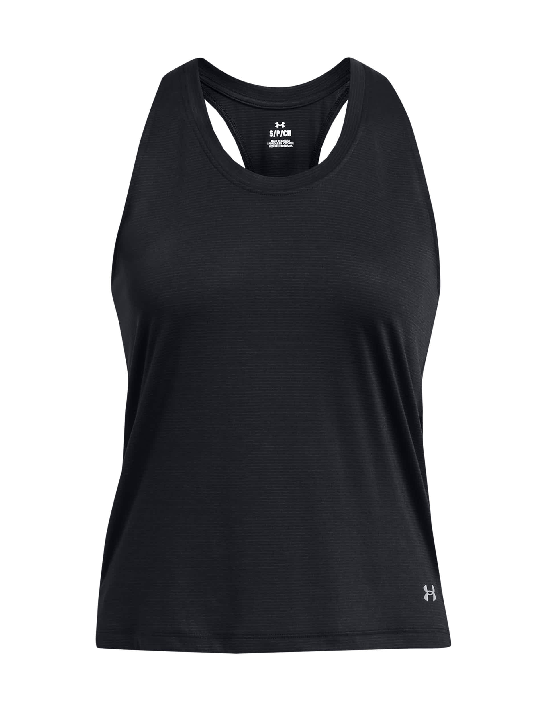 Under Armour Women's Launch Scoop Neck Racer Back Running Vest Top - Black, Black