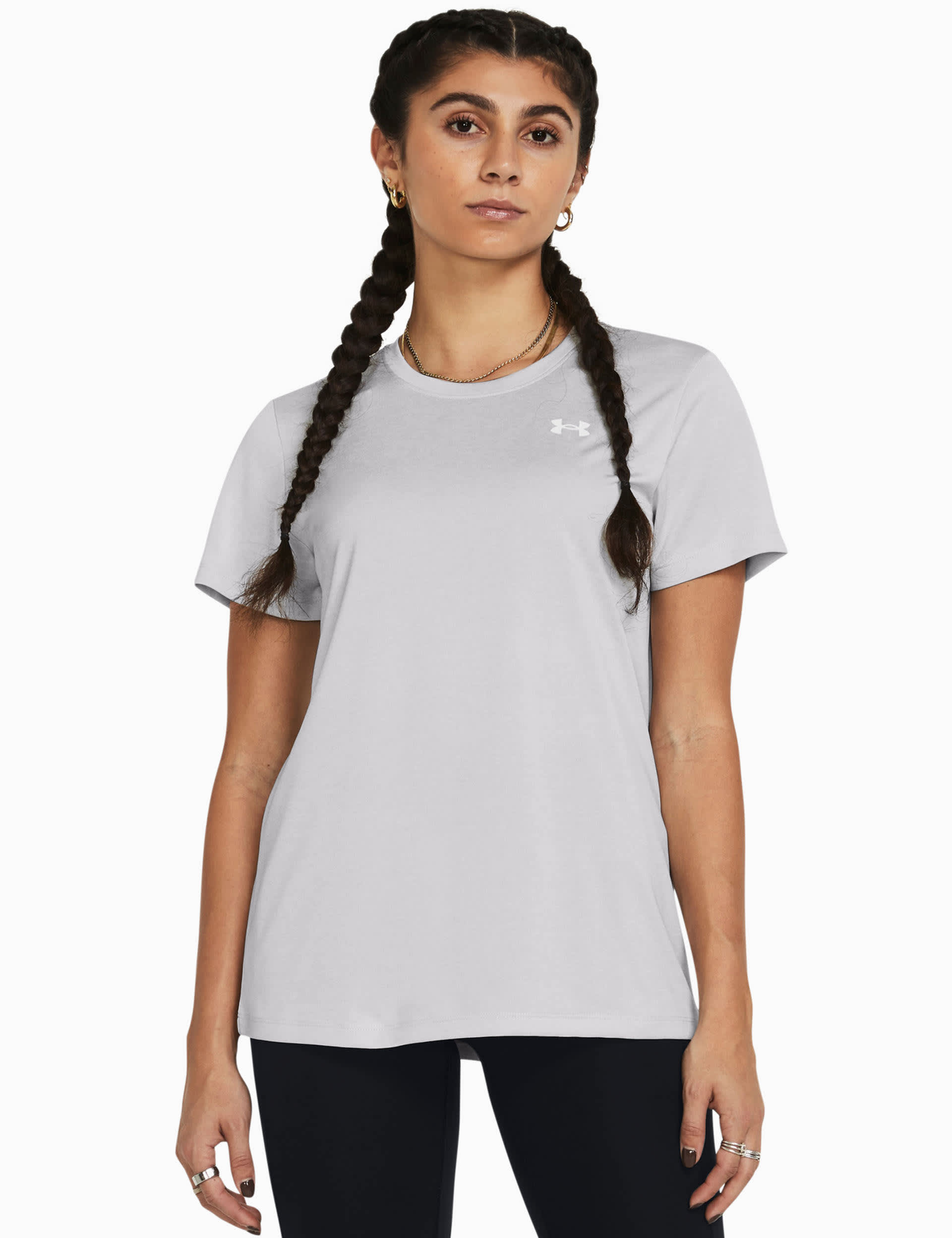 Under Armour Women's Tech Twist Crew Neck T-Shirt - Chambray, Chambray,Cobalt