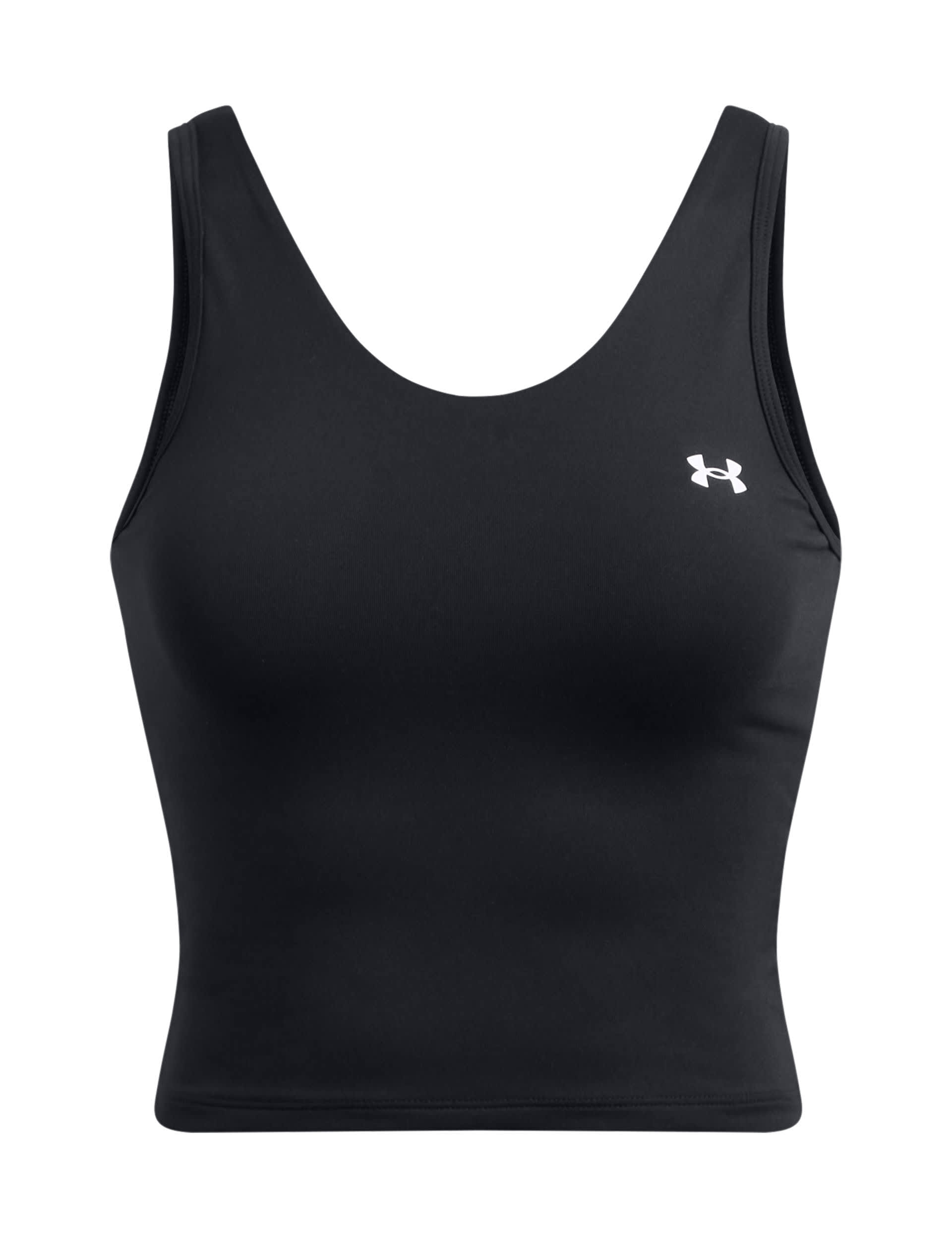 Under Armour Women's Motion Scoop Neck Scoop Back Crop Vest Top - L - Black, Black,Khaki,Blue