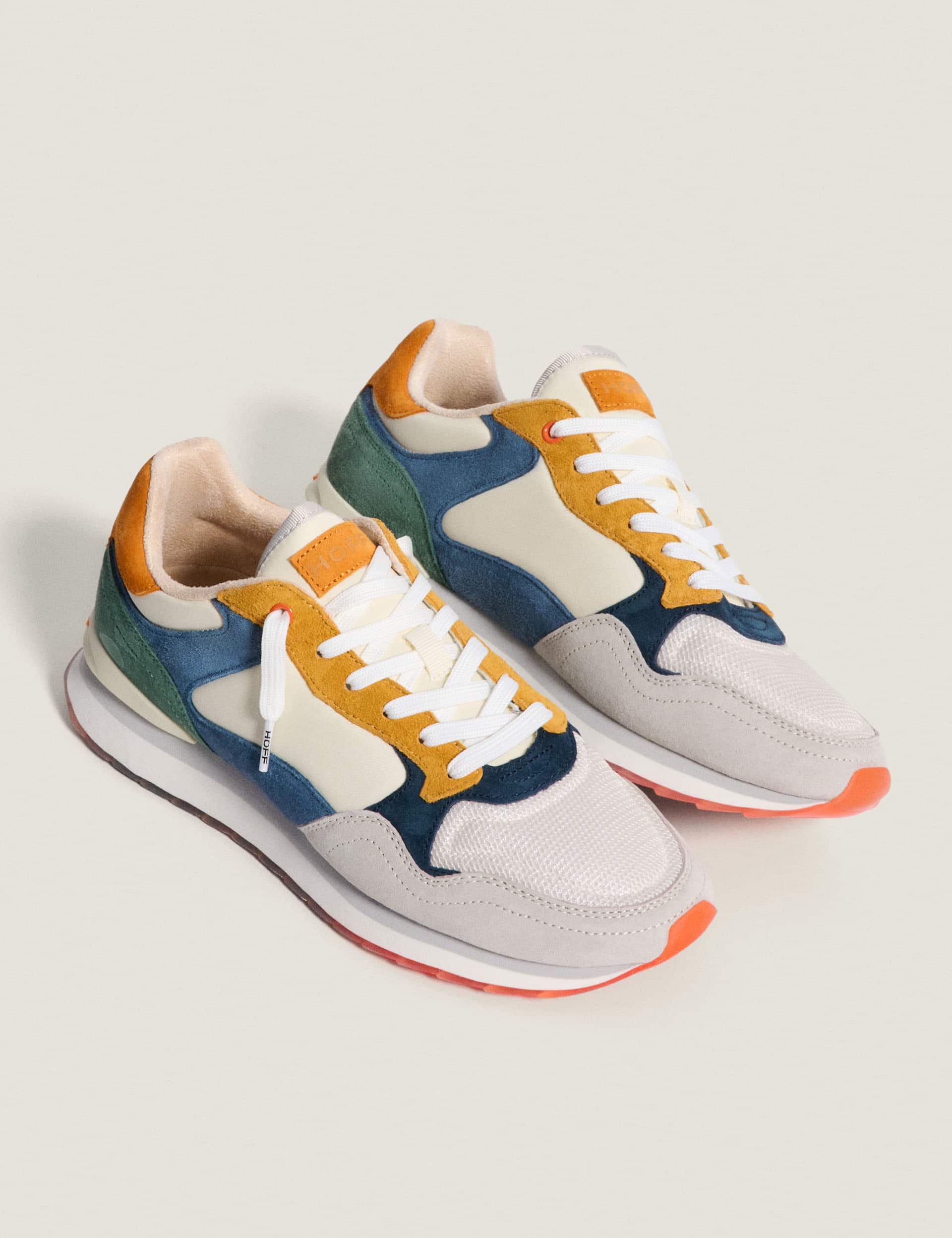 Hoff Men's City Man Trainers - 9 - Orange Mix, Beige Mix,Medium Blue Mix,Putty,Medium Grey Mix,Orang