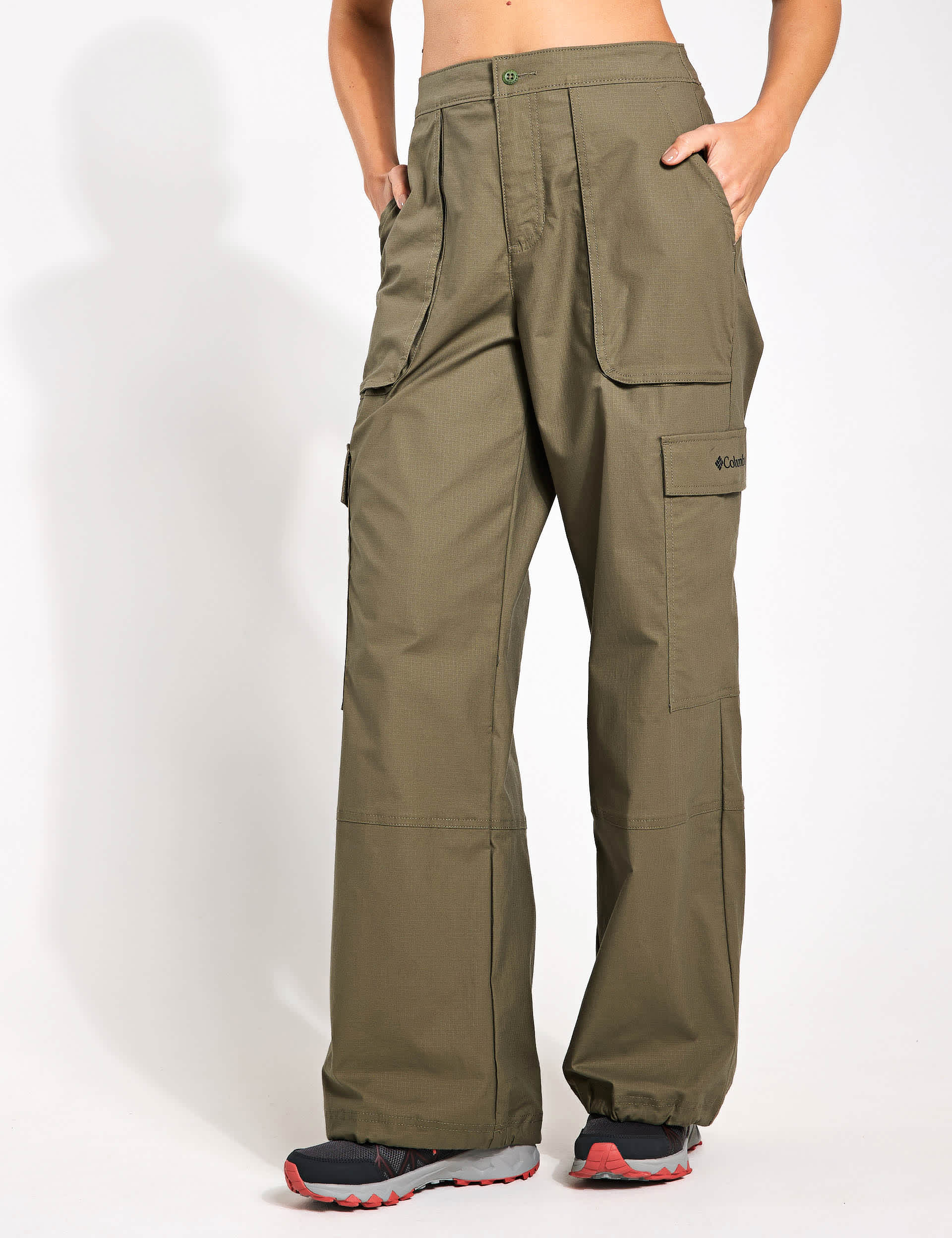 Columbia Women's Brea Falls Cotton Rich Cargo Walking Trousers - XS - Khaki, Khaki