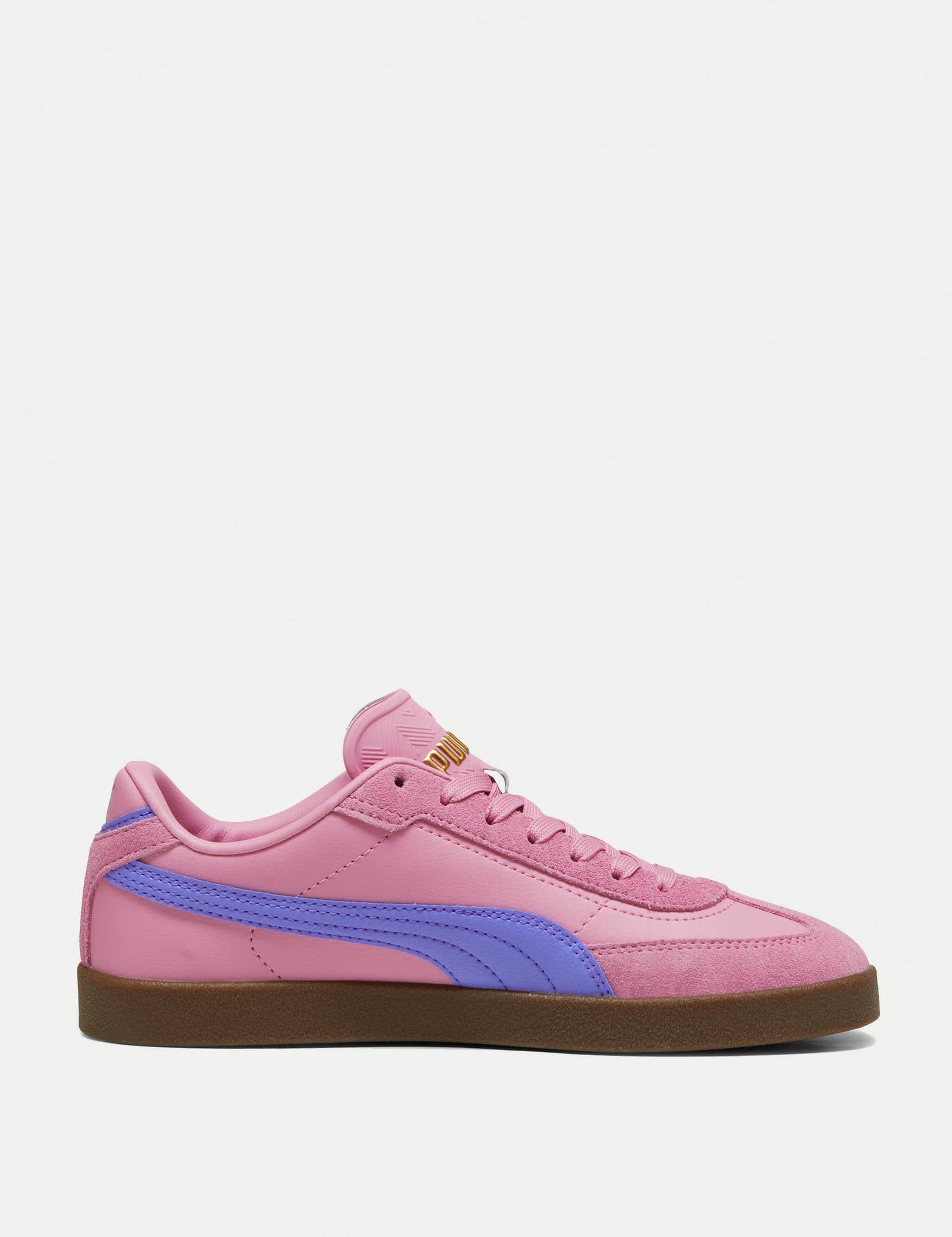 Puma Women's Club II Era Leather Trainers - 4 - Pink Mix, Duck Egg,Pink Mix