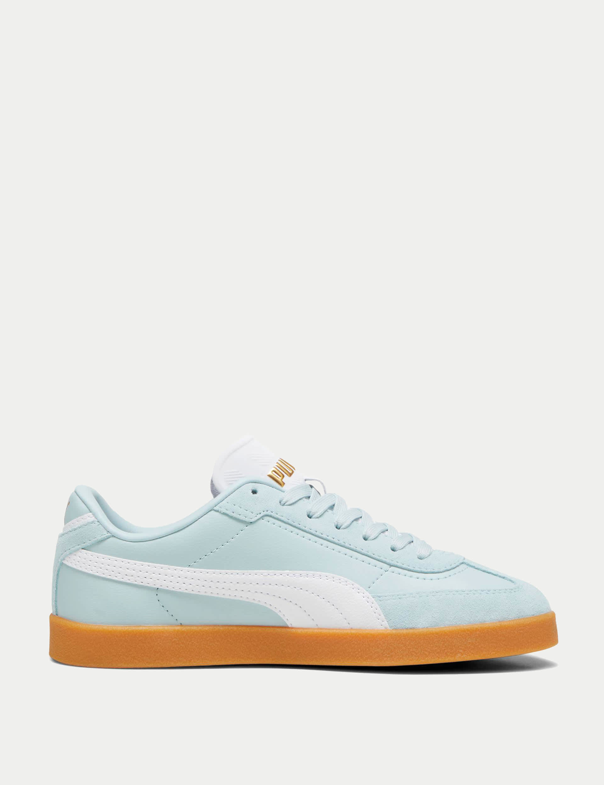 Puma Women's Club II Era Leather Trainers - 5 - Duck Egg, Duck Egg,Ivory Mix,Pink Mix