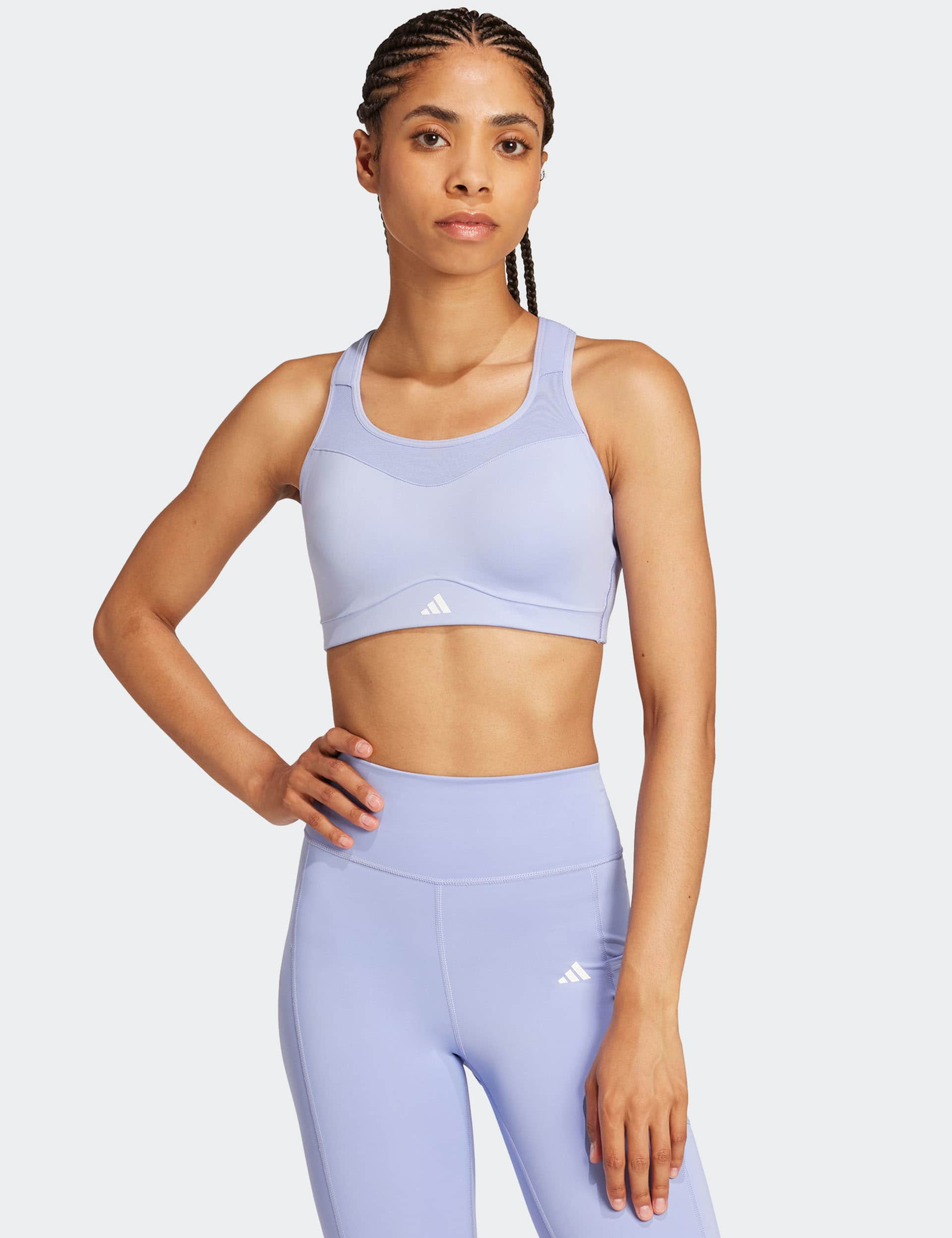 Adidas Women's Impact Training High Support Sports Bra - SA/B - Light Blue, Light Blue