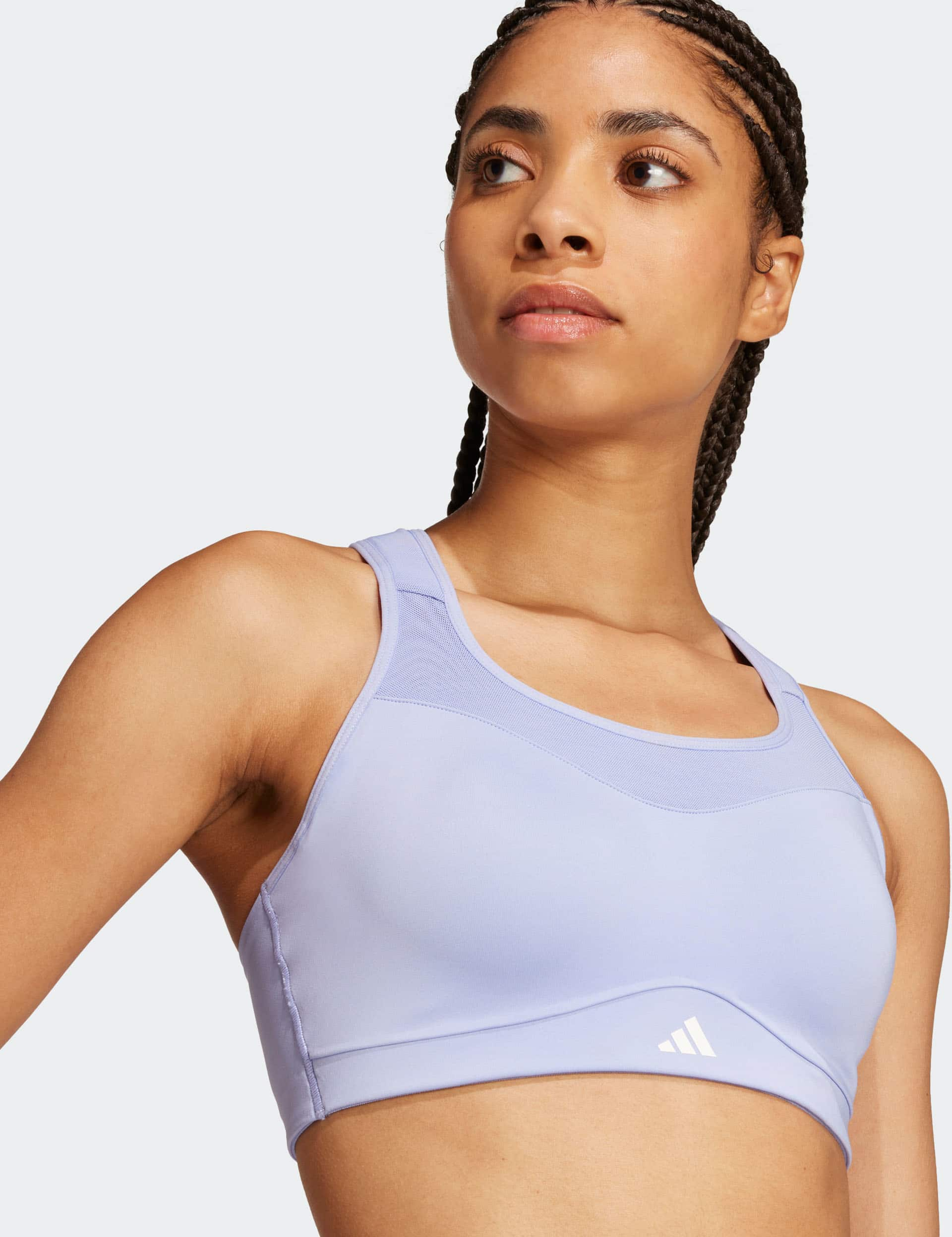 Adidas Women's Impact Training High Support Sports Bra - MA/B - Light Blue, Light Blue