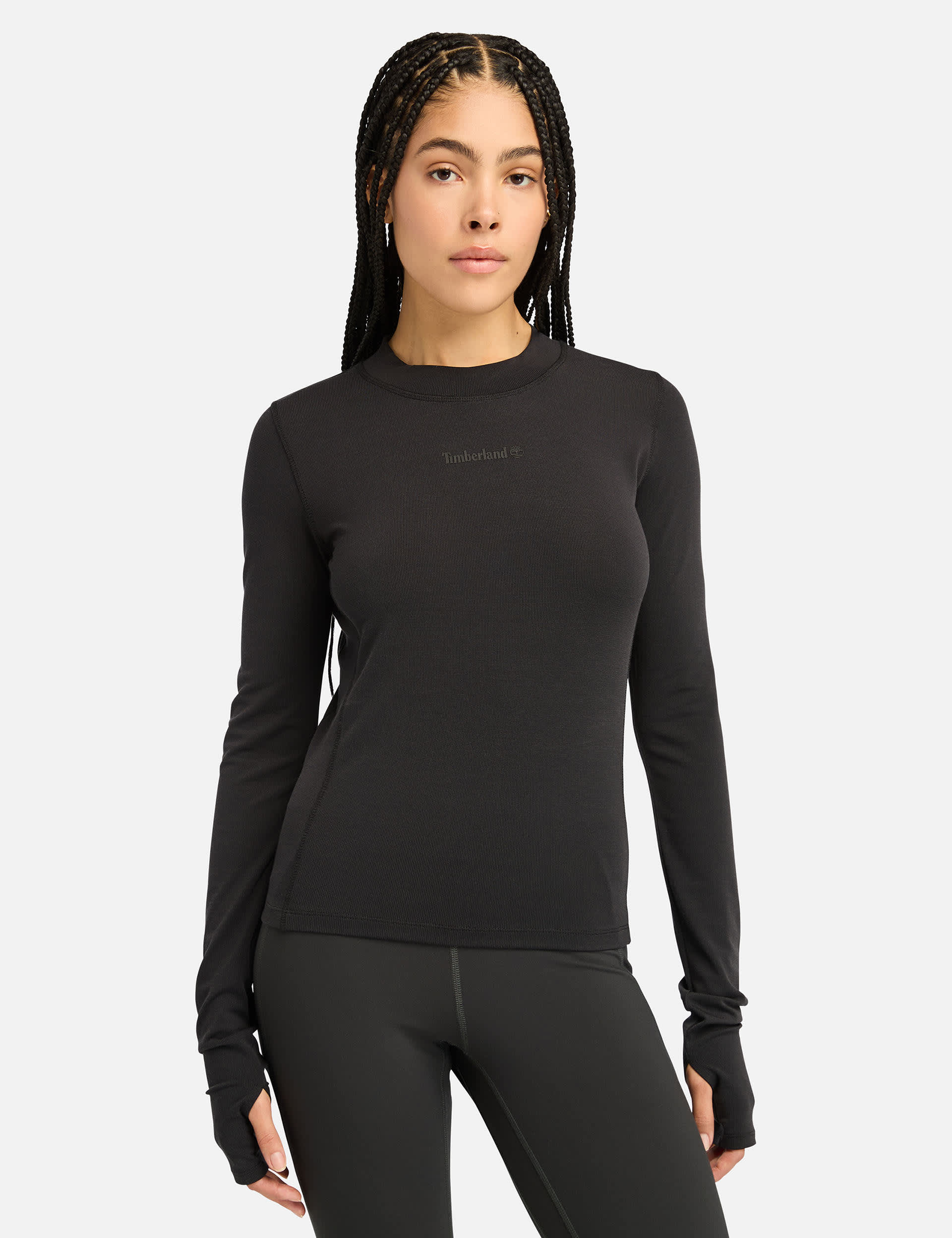 Timberland Women's Fleece Fitted Top - M - Black, Neutral,Black