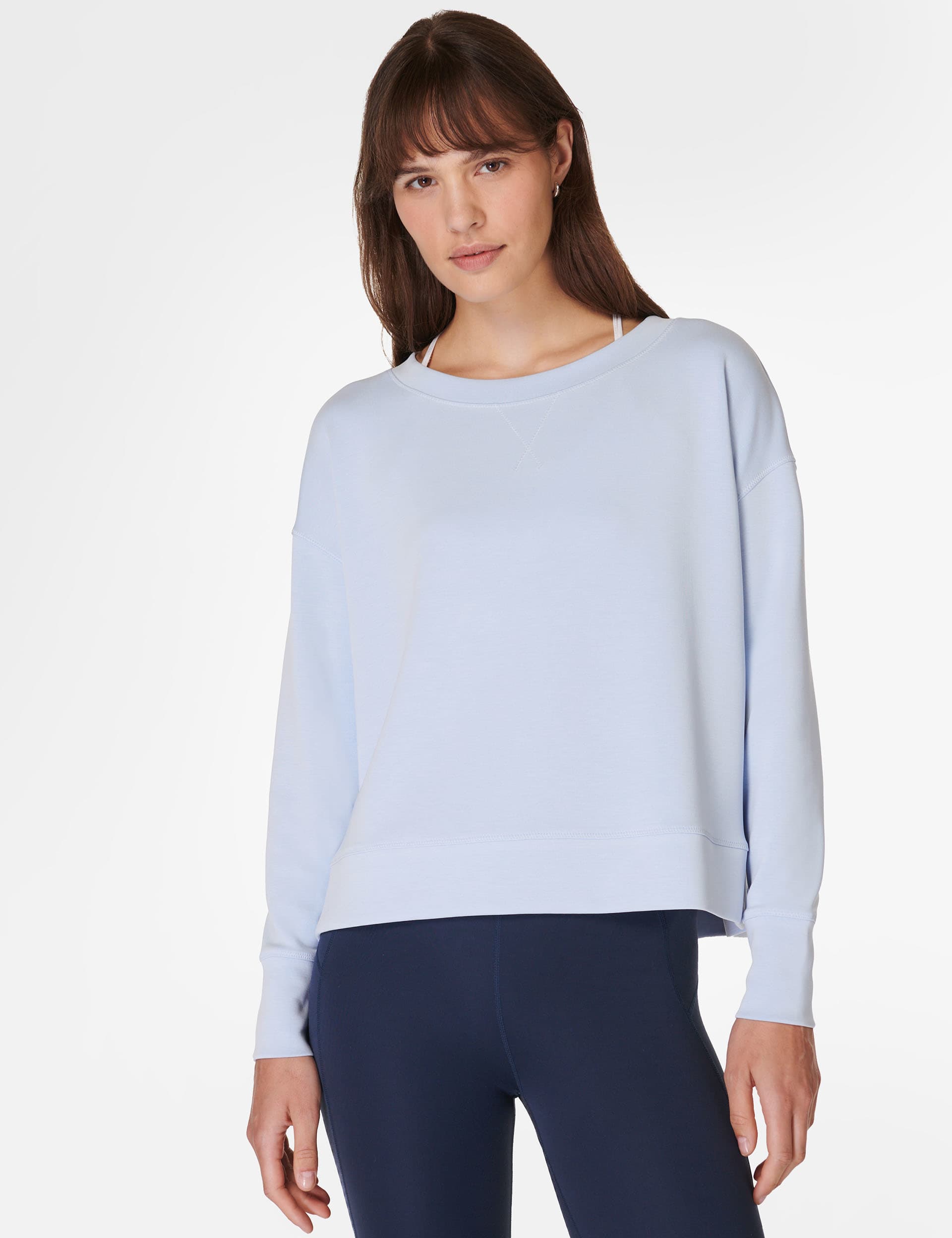 Sweaty Betty Women's Sand Wash CloudWeight Modal Blend Sweatshirt - Duck Egg, Duck Egg