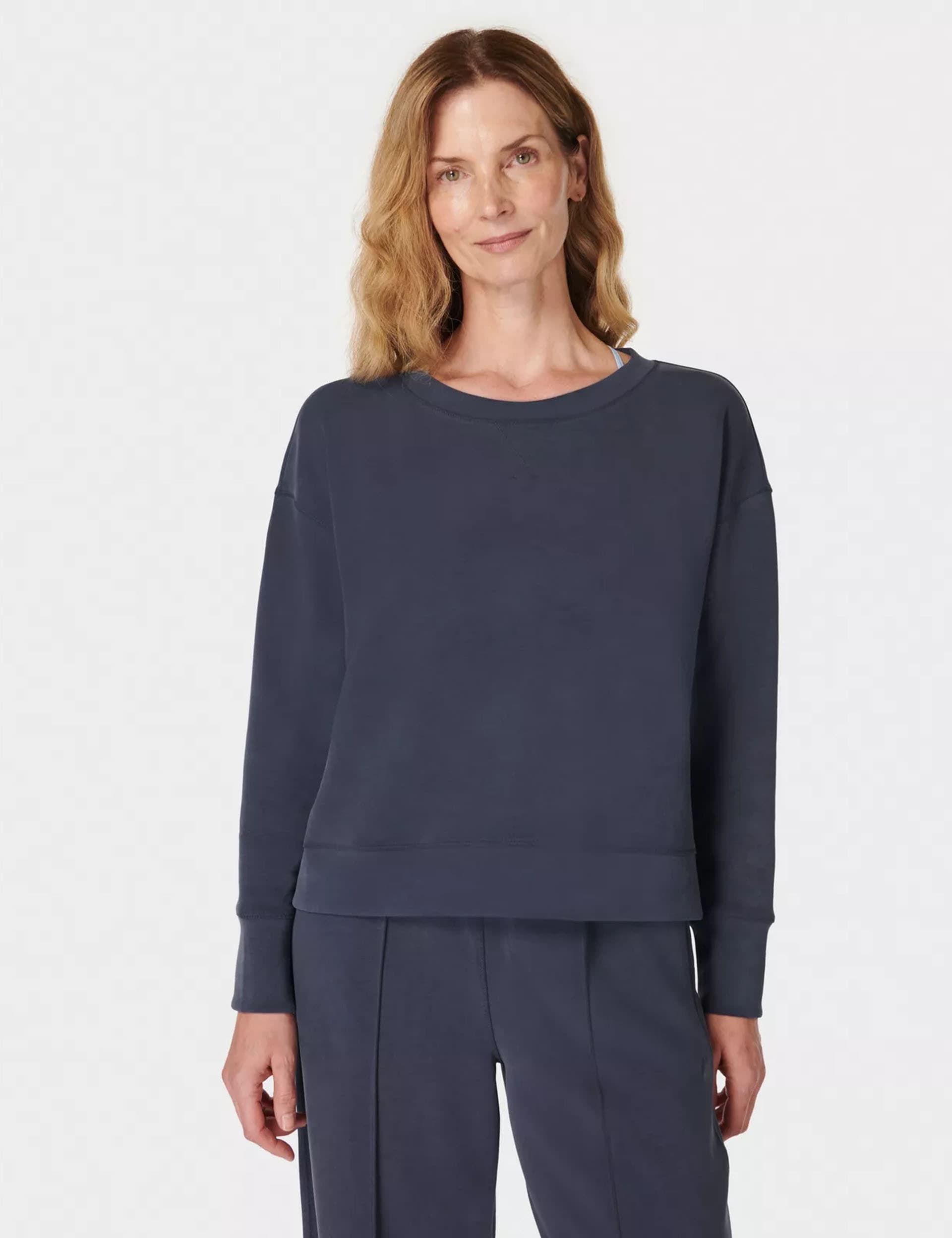 Sweaty Betty Women's Sand Wash Modal Blend Crew Neck Sweatshirt - Navy, Navy