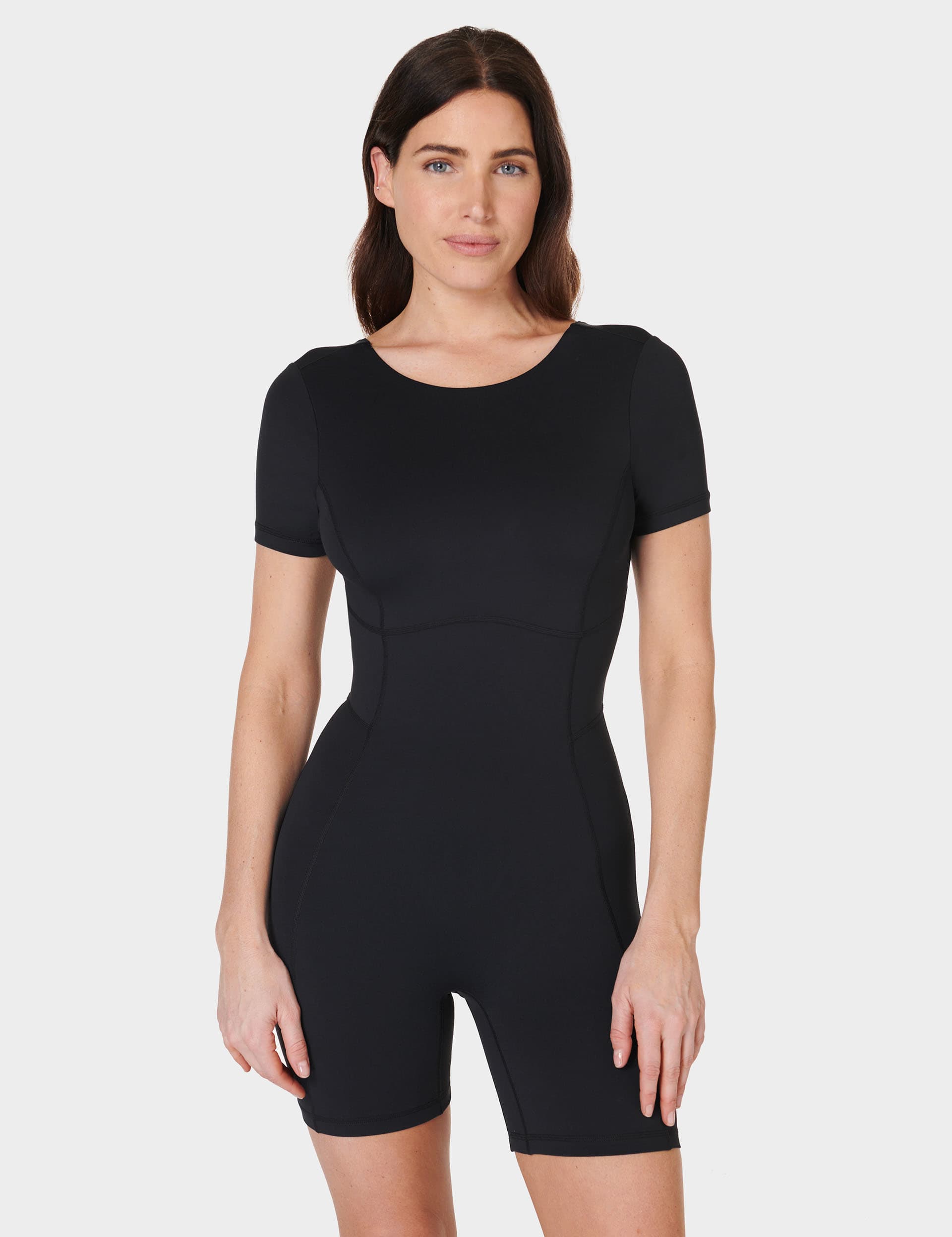 Sweaty Betty Women's Scoop Back T-Shirt Bodysuit - M - Black, Black