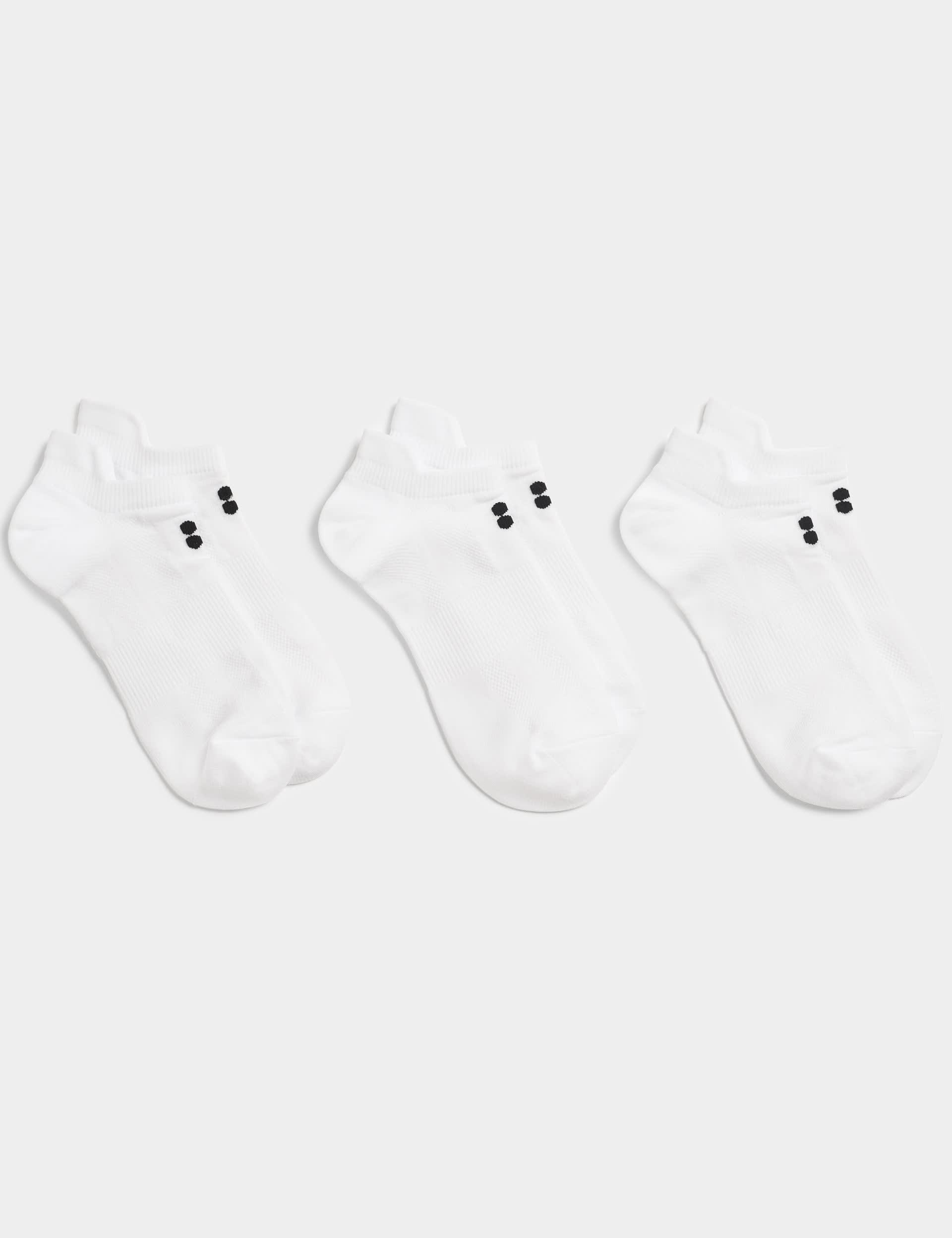 Sweaty Betty Women's 3pk Lightweight Trainer Socks - XS-S - White, White