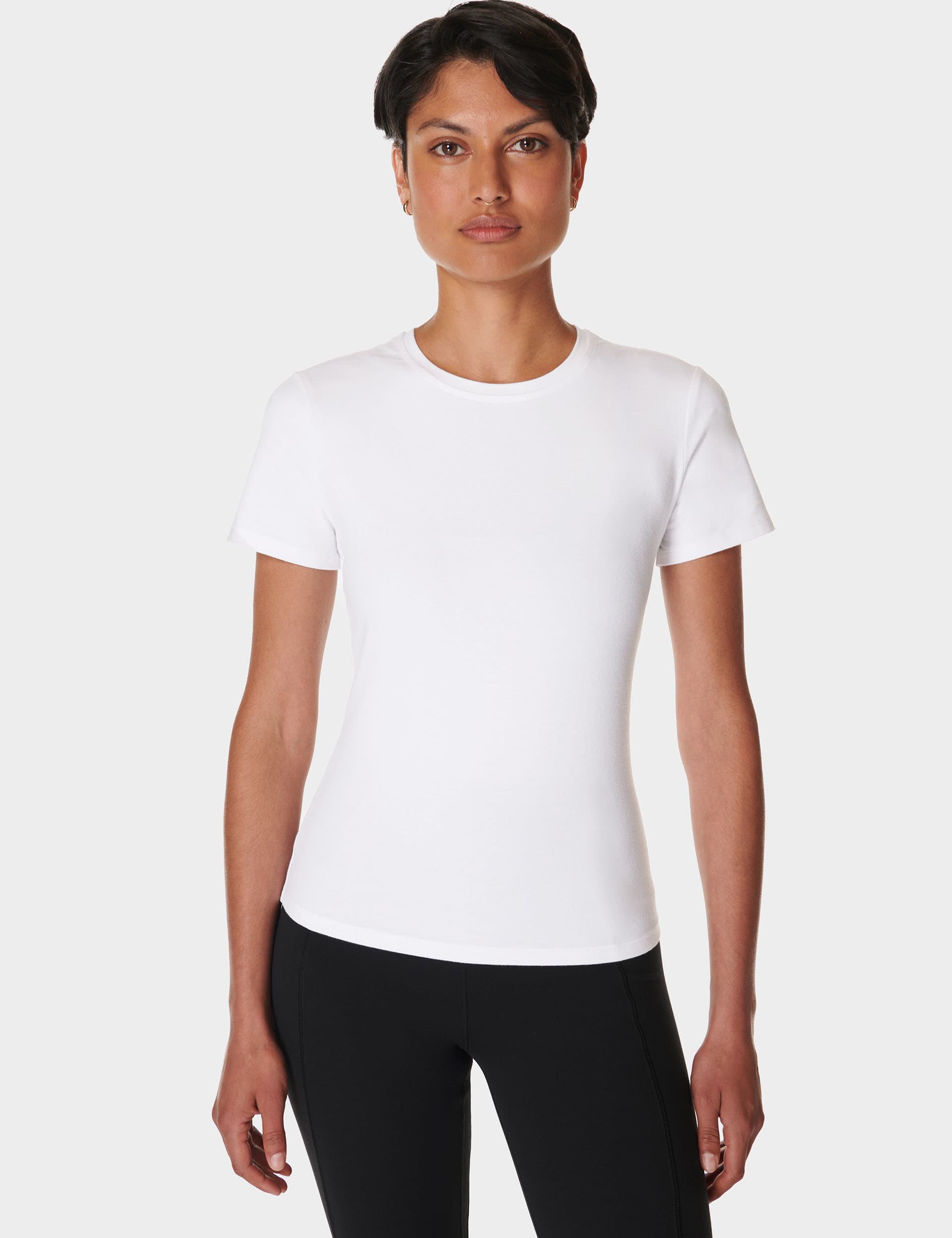 Sweaty Betty Women's Essential Sculpt Cotton Rich T-Shirt - White, White