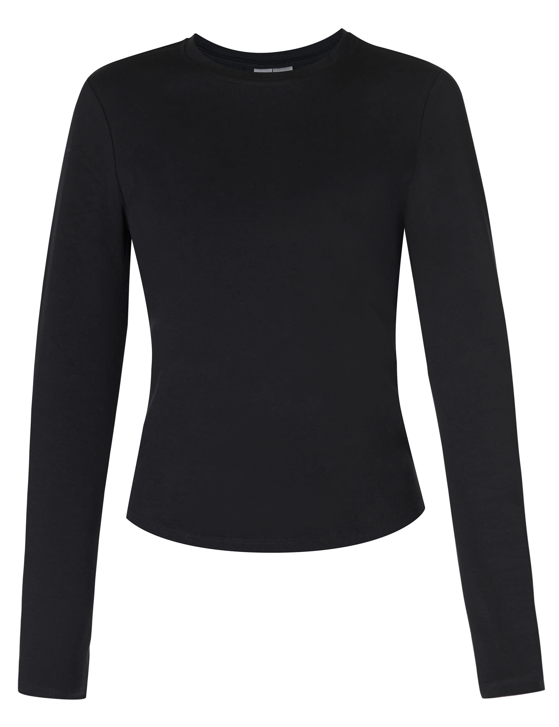 Sweaty Betty Women's Essential Sculpt Cotton Rich Crew Neck Top - Black, Chambray,Black,Dark Grey