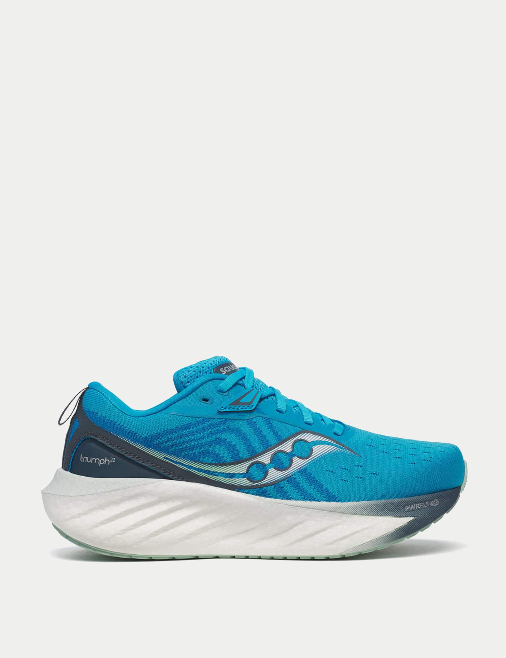 Saucony Women's Triumph 22 Trainers - 6 - Turquoise, Turquoise,Soft Pink