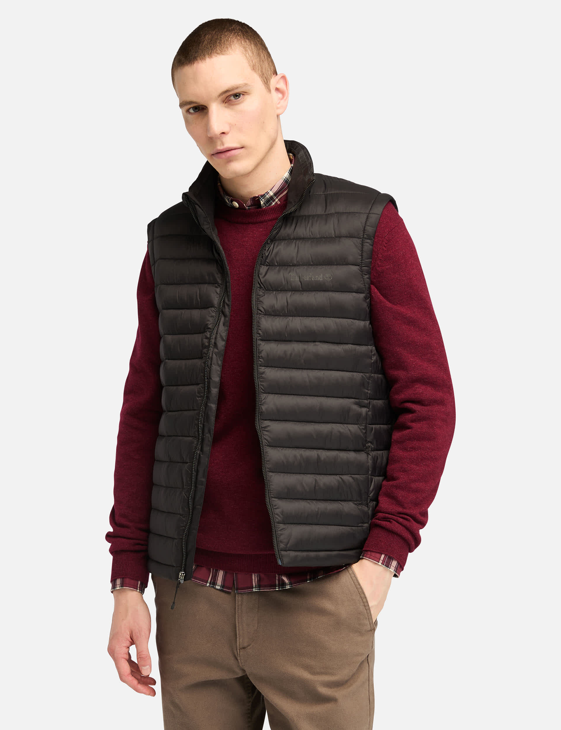 Timberland Men's Axis Peak Water Repellent Quilted Gilet - Black, Black,Dark Green