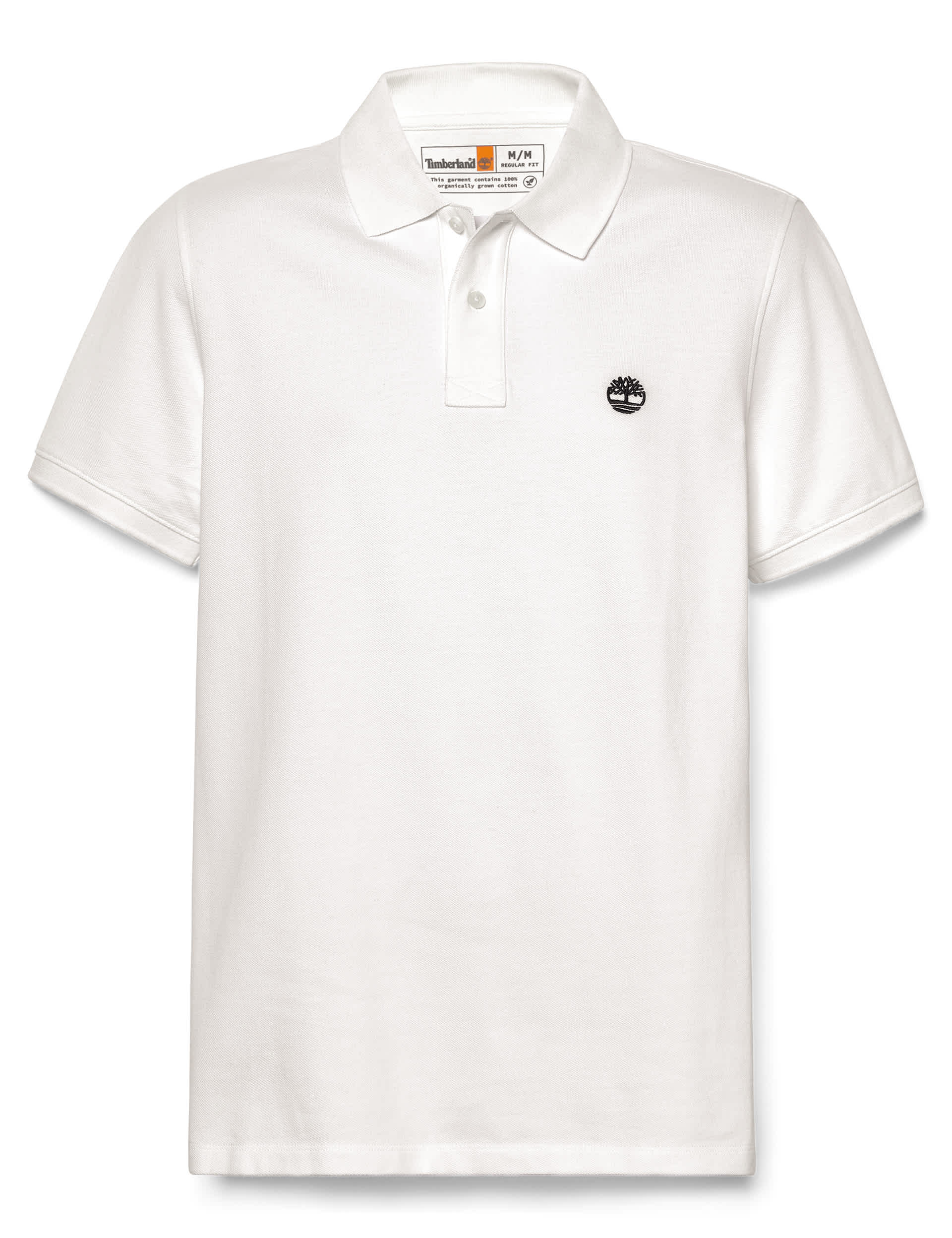 Timberland Men's Pure Cotton Pique Polo Shirt - White, Grey,White,Black,Berry