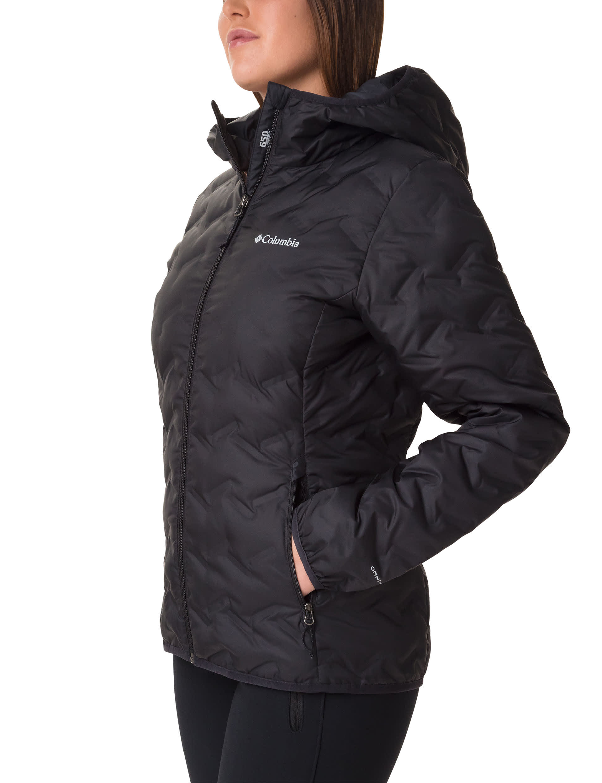 Columbia Women's Delta Ridge Down Hooded Puffer Jacket - M - Black, Black