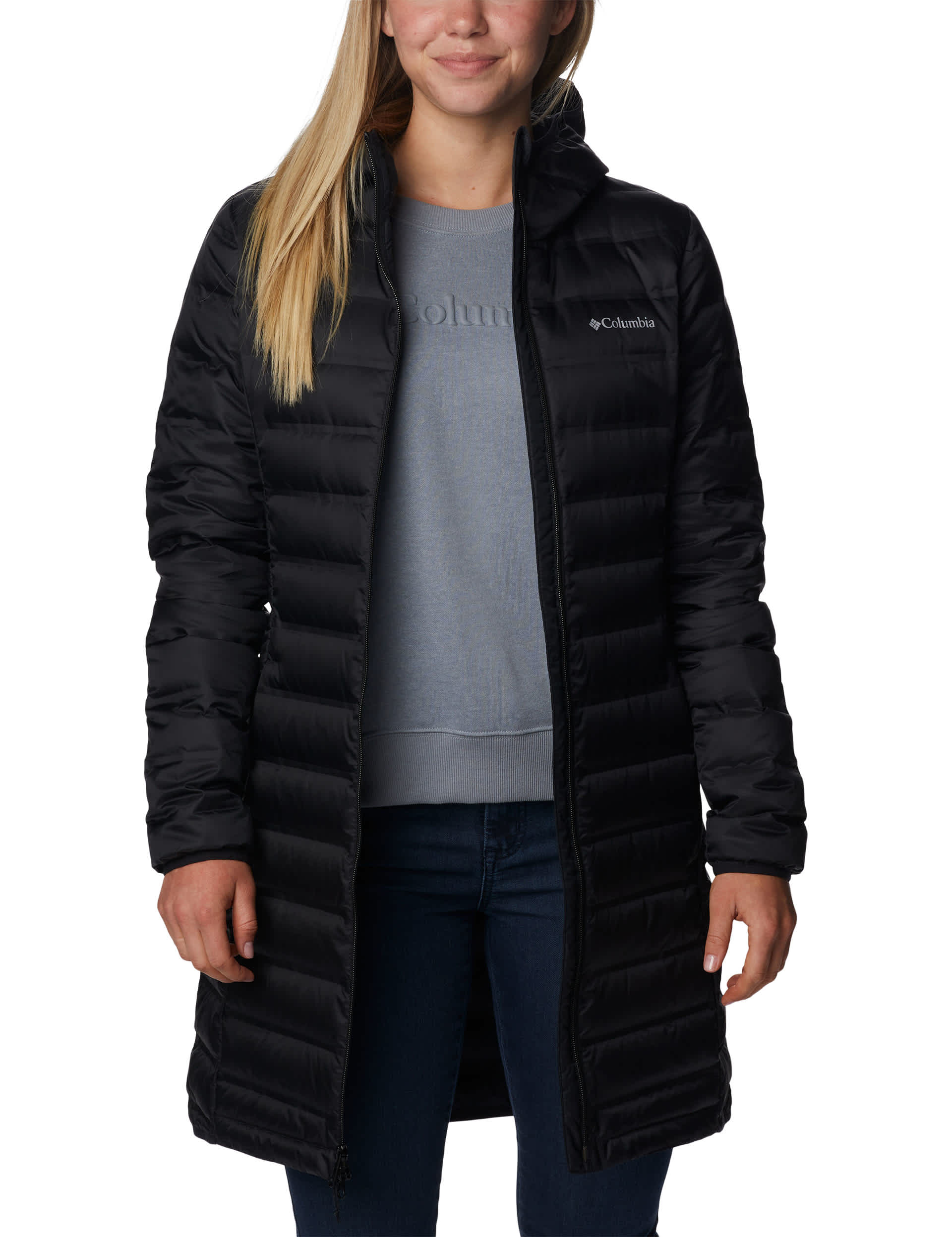 Columbia Women's Lake 22 II Down Long Hooded Puffer Jacket - XS - Black, Black