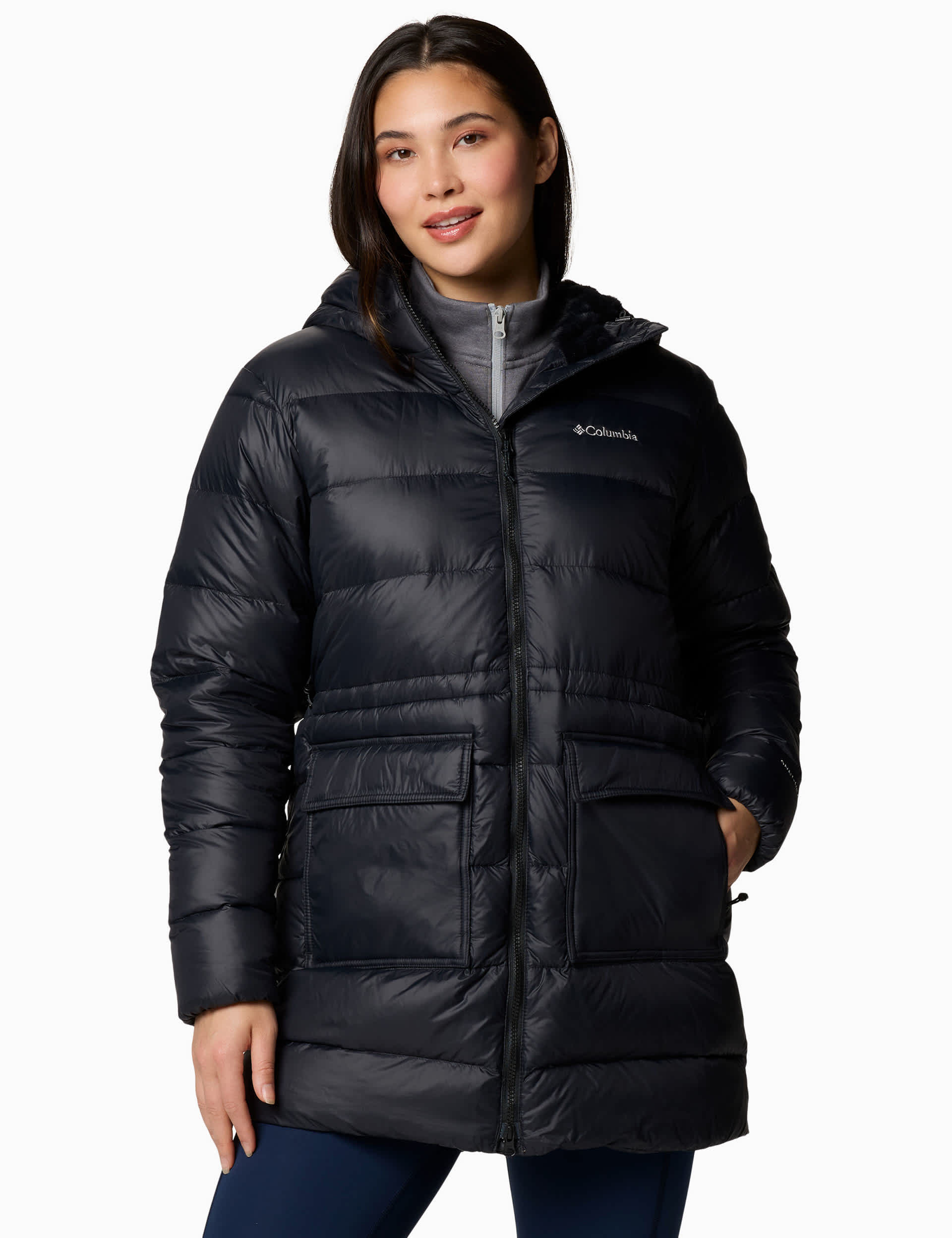 Columbia Women's Harmony Falls Hooded Puffer Jacket - Black, Black