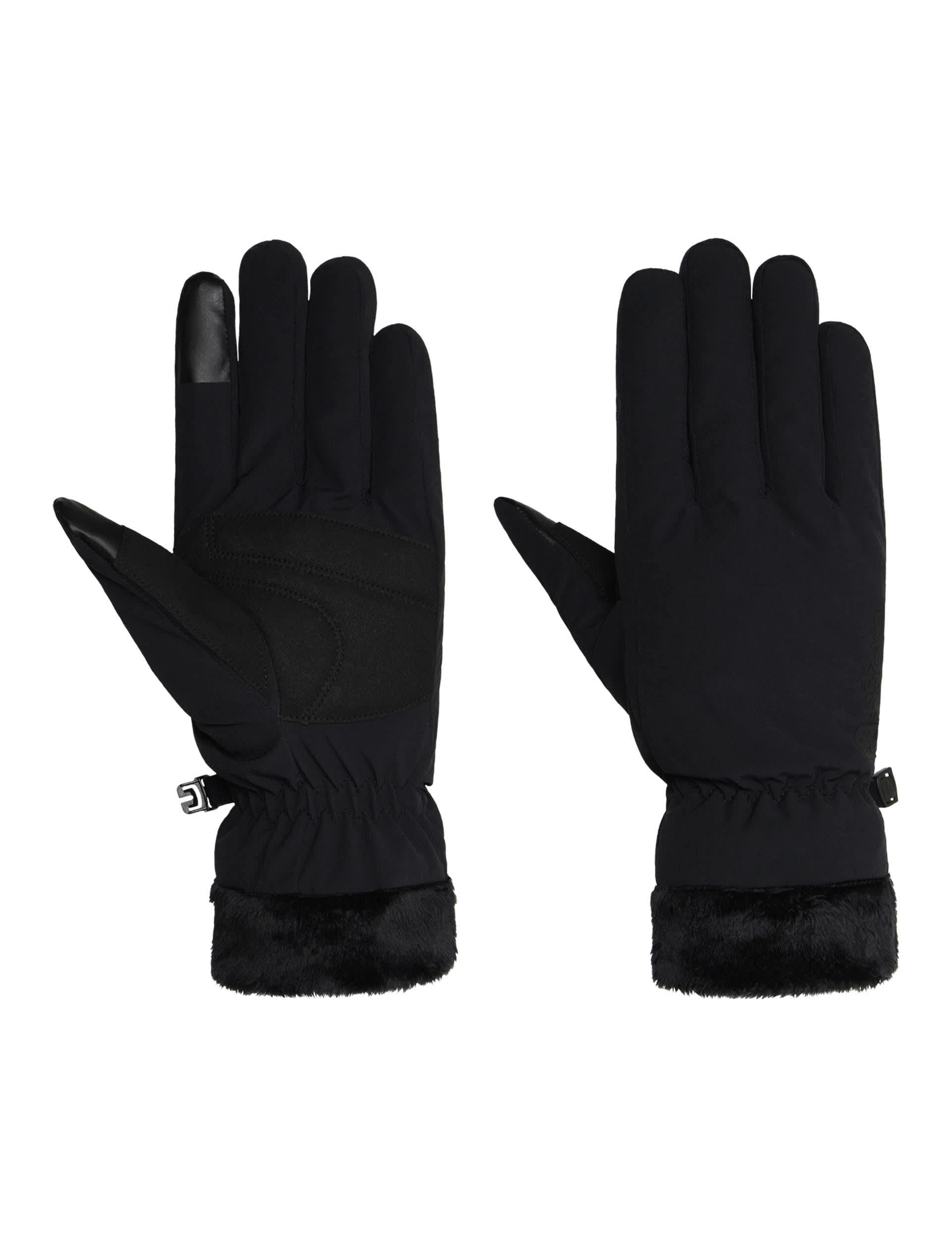 Jack Wolfskin Women's Highloft Warm Lined Touchscreen Gloves - Black, Black