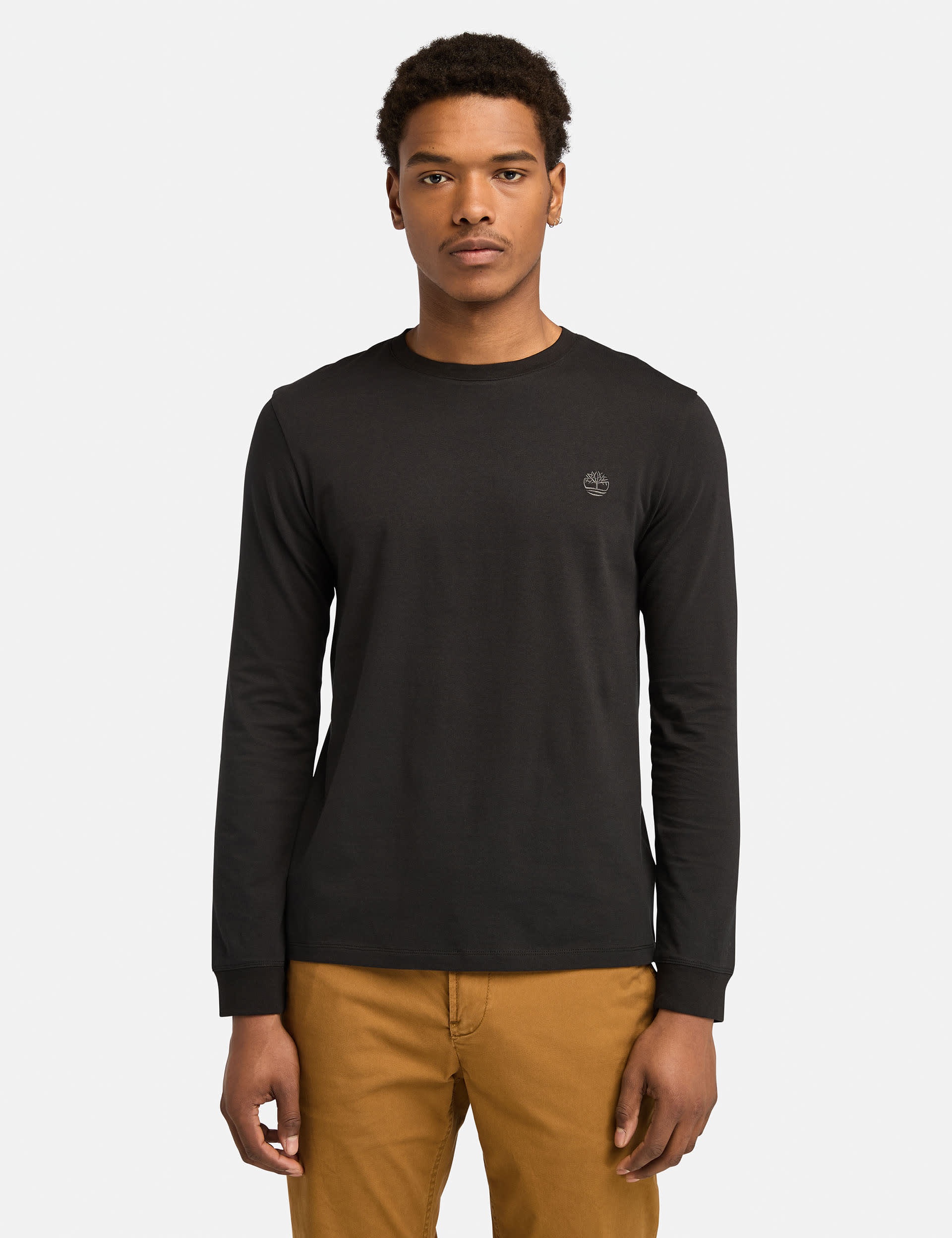 Timberland Men's Dunstan River Slim Fit Pure Cotton T-Shirt - Black, Black,Dark Navy