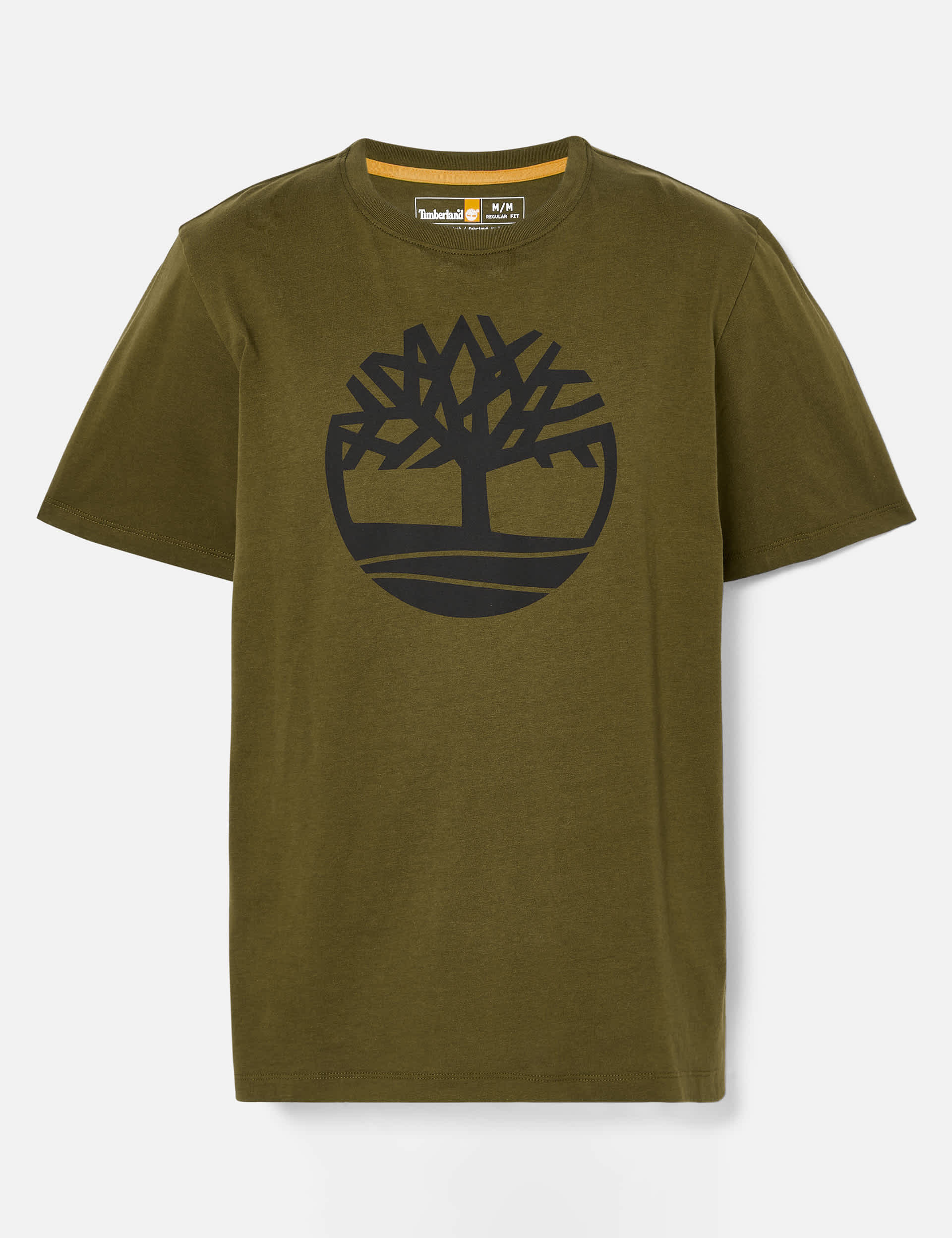 Timberland Men's Pure Cotton Logo T-Shirt - XL - Khaki, Khaki,Black