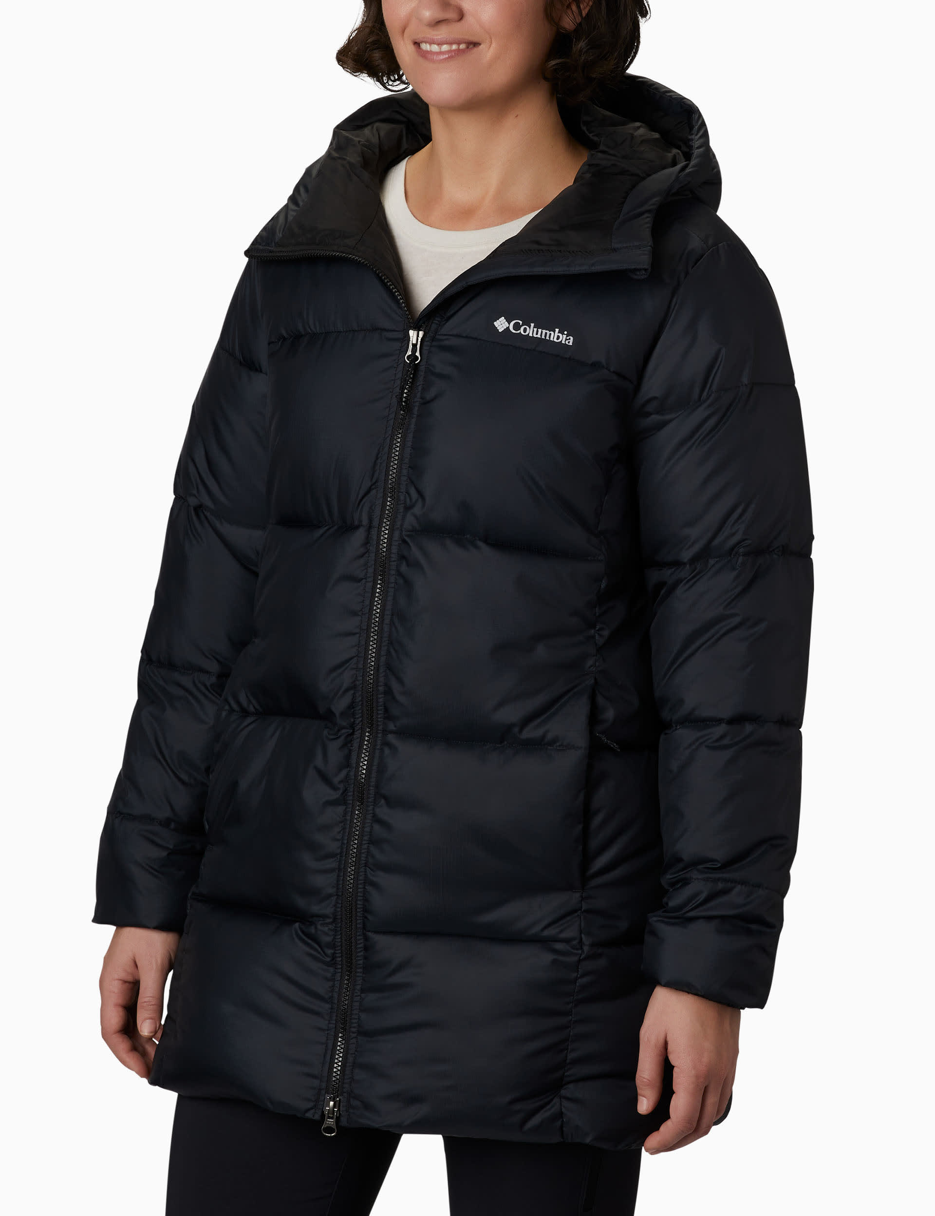 Columbia Women's Puffect II Hooded Padded Puffer Jacket - M - Black, Dark Purple,Black