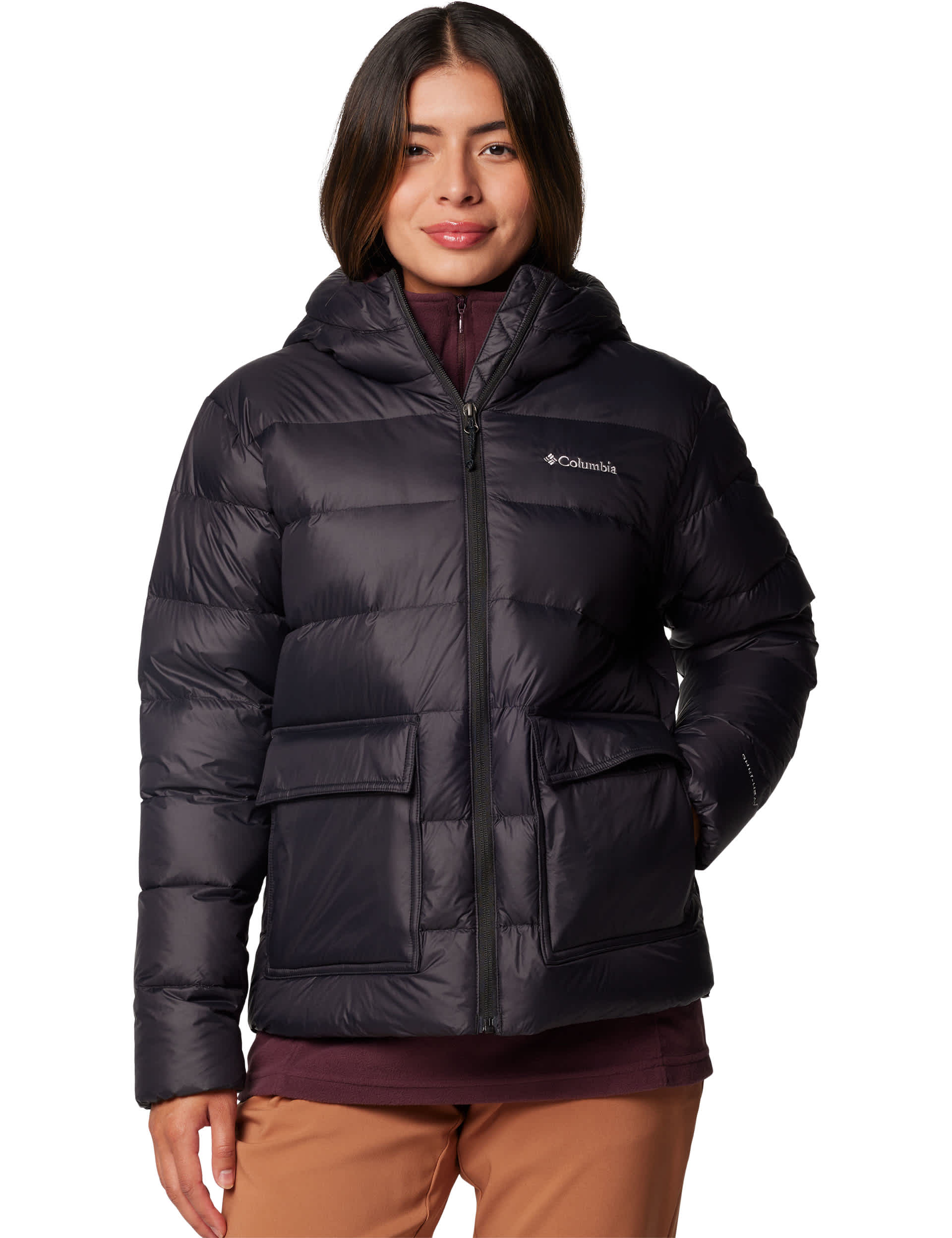 Columbia Women's Harmony Falls Hooded Padded Puffer Jacket - Black, Black