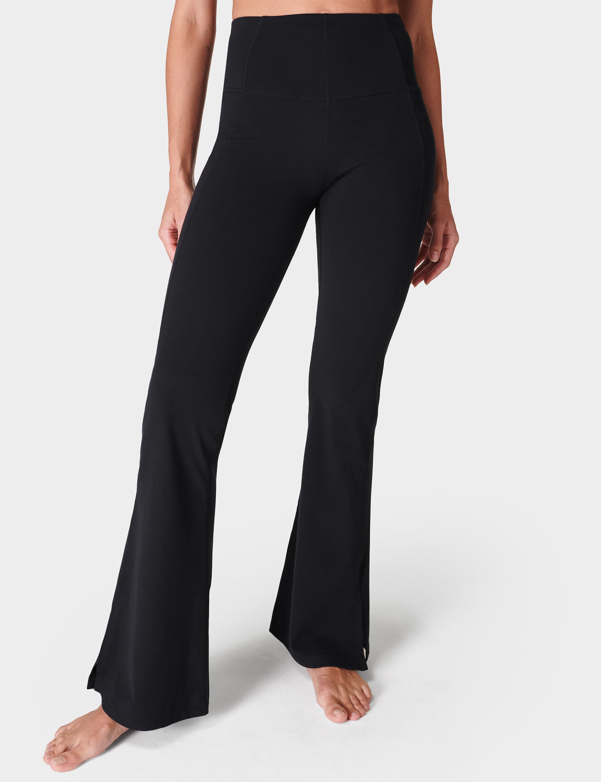 Sweaty Betty Women's Super Soft High Waisted Flared Trousers - M - Black, Black