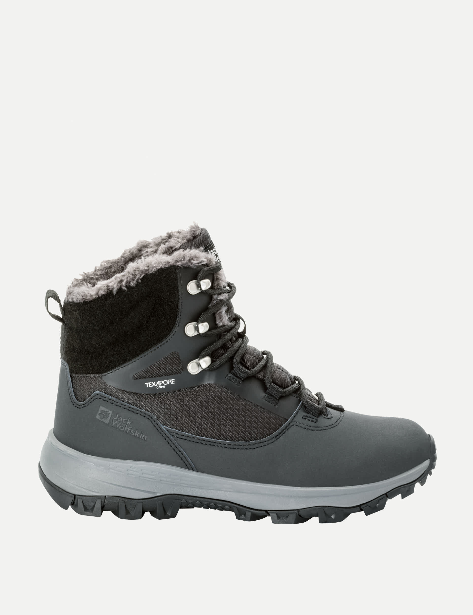 Jack Wolfskin Women's Everquest Texapore Leather Hiker Boots - 6 - Charcoal, Dark Blue,Charcoal