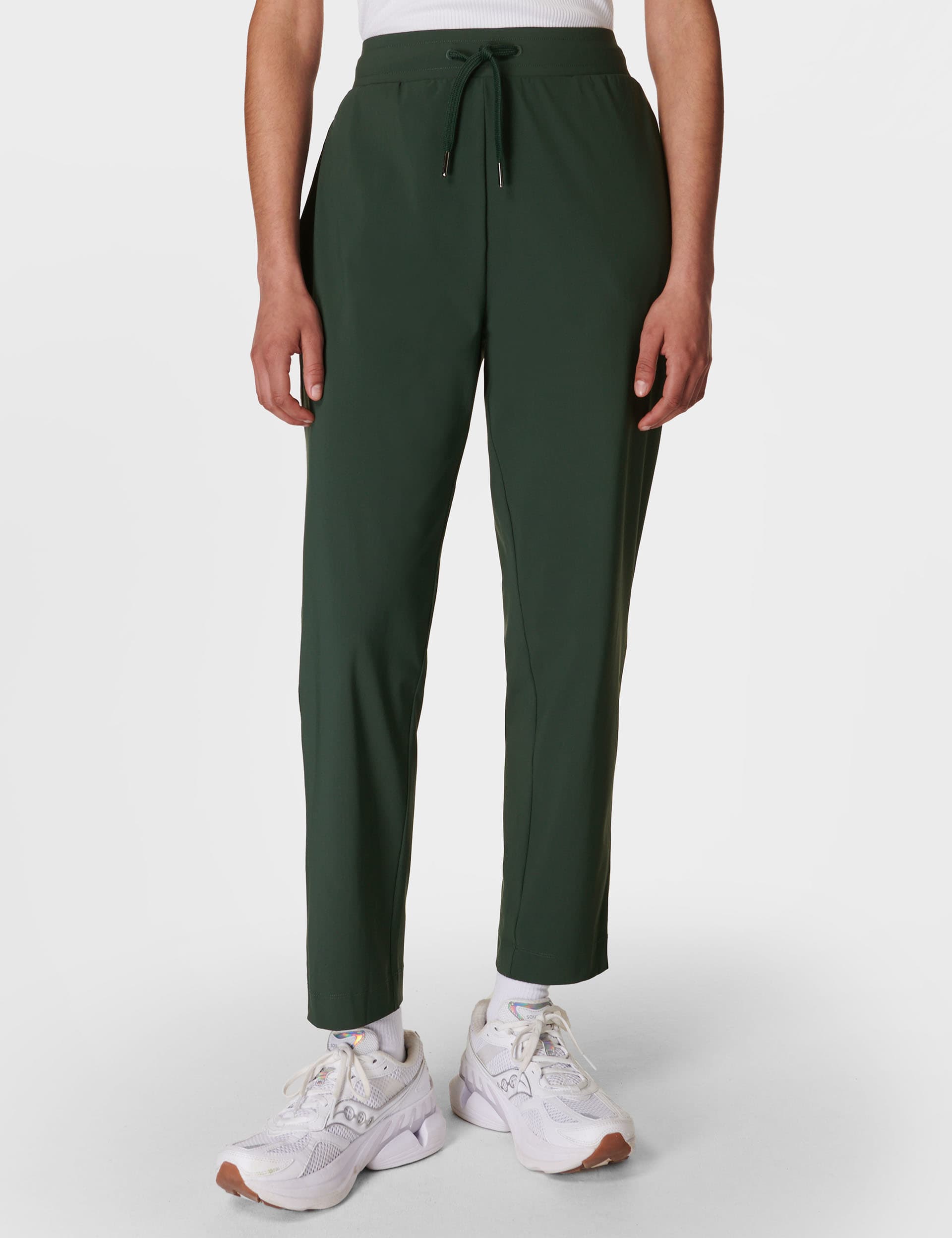 Sweaty Betty Women's Explorer Side Stripe Tapered Joggers - Dark Green Mix, Dark Green Mix