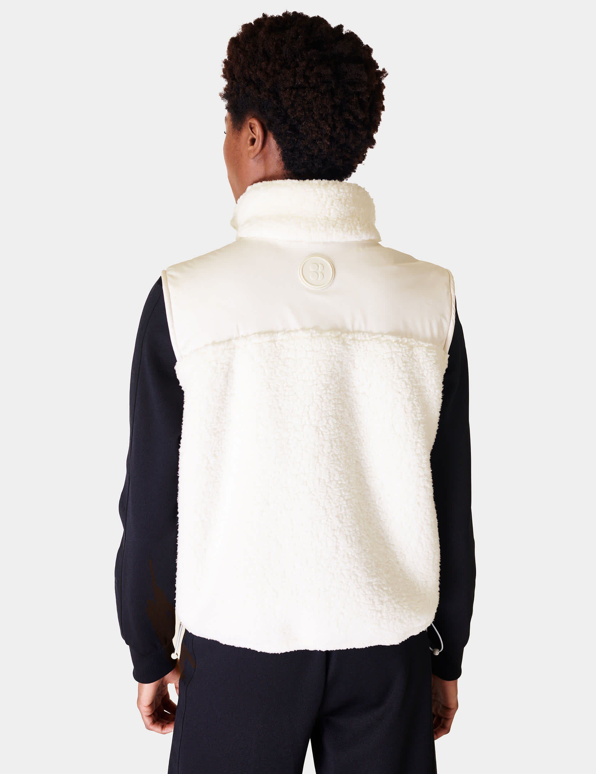 Sweaty Betty Women's Canyon Zip Up Funnel Neck Fleece Gilet - White, White