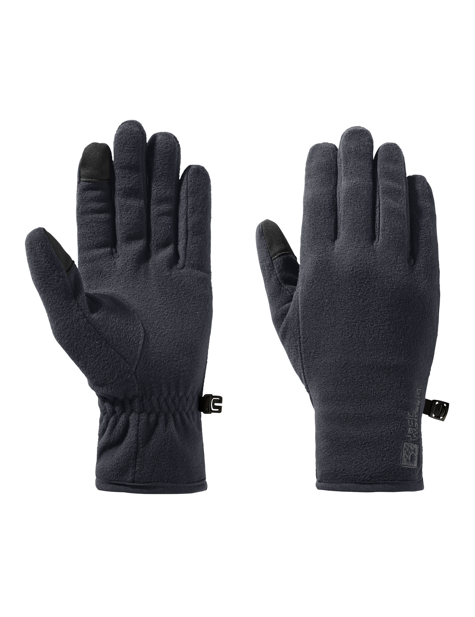 Jack Wolfskin Women's Real Stuff Fleece Touchscreen Gloves - Black, Black