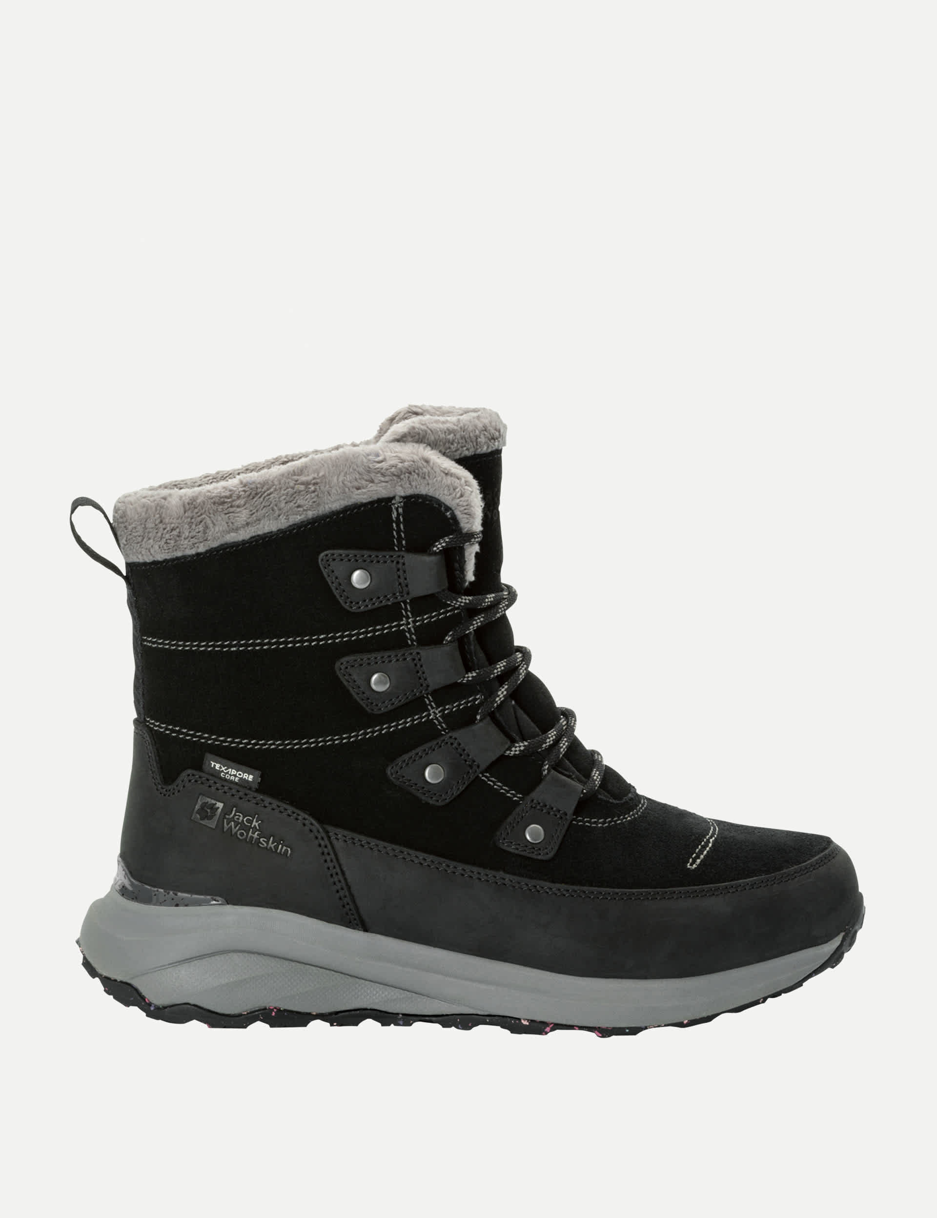 Jack Wolfskin Women's Dromoventure Texapore Leather Hiker Boots - 6 - Charcoal, Charcoal,Khaki