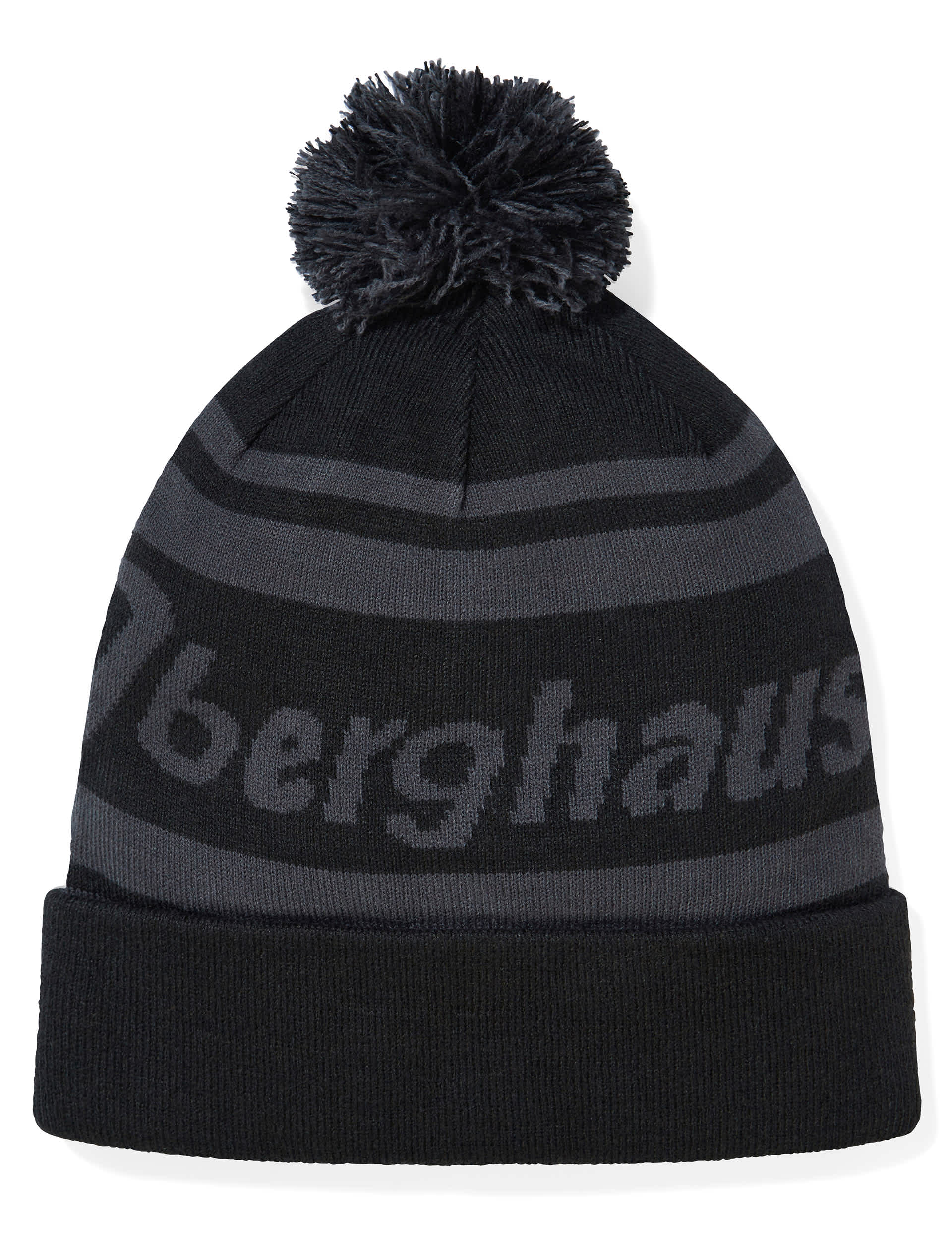 Berghaus Knitted Turn Up Pom Beanie Hat - Black Mix, Black Mix