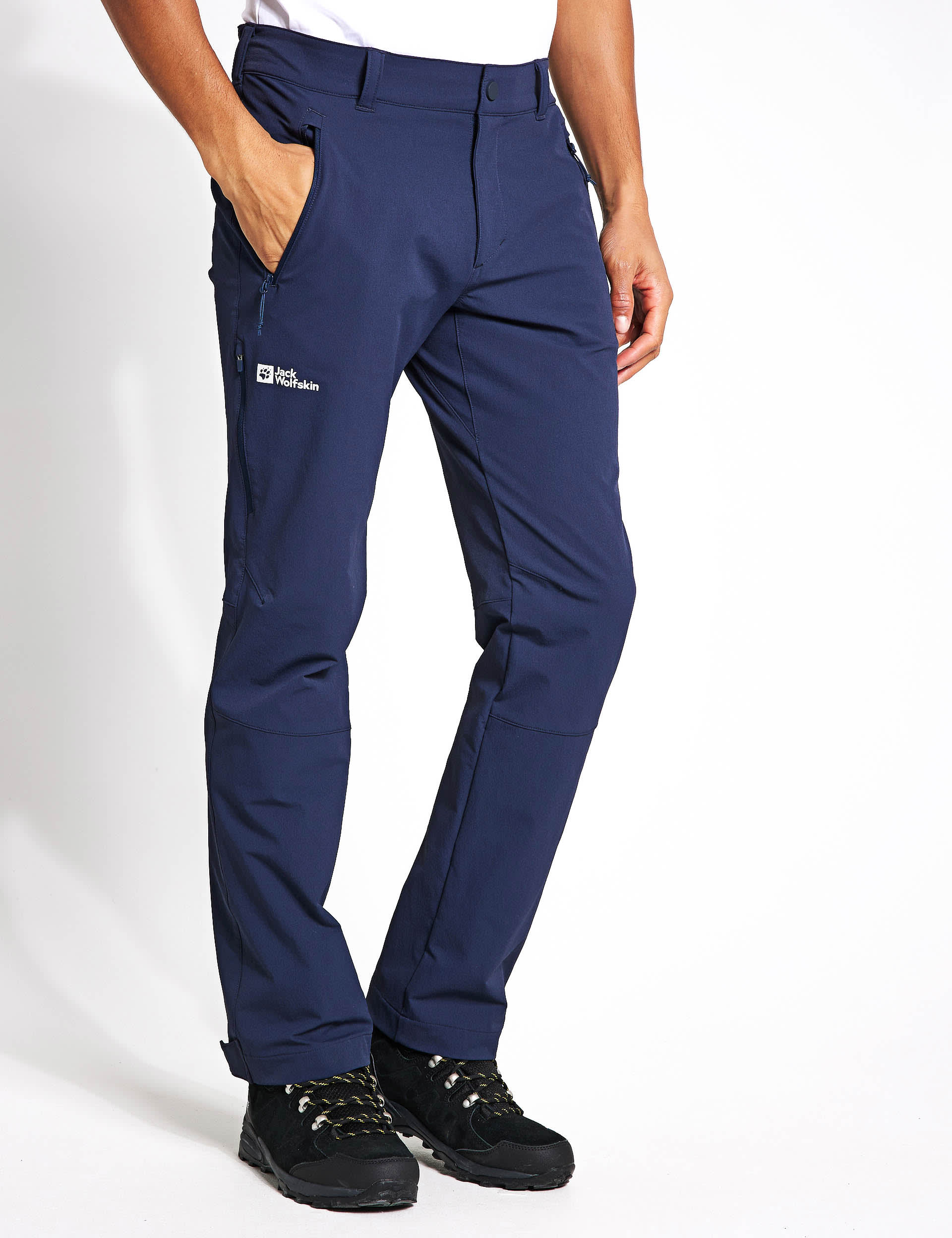 Jack Wolfskin Men's Activate Xt Regular Fit Stretch Trekking Trousers - M - Dark Blue, Dark Blue