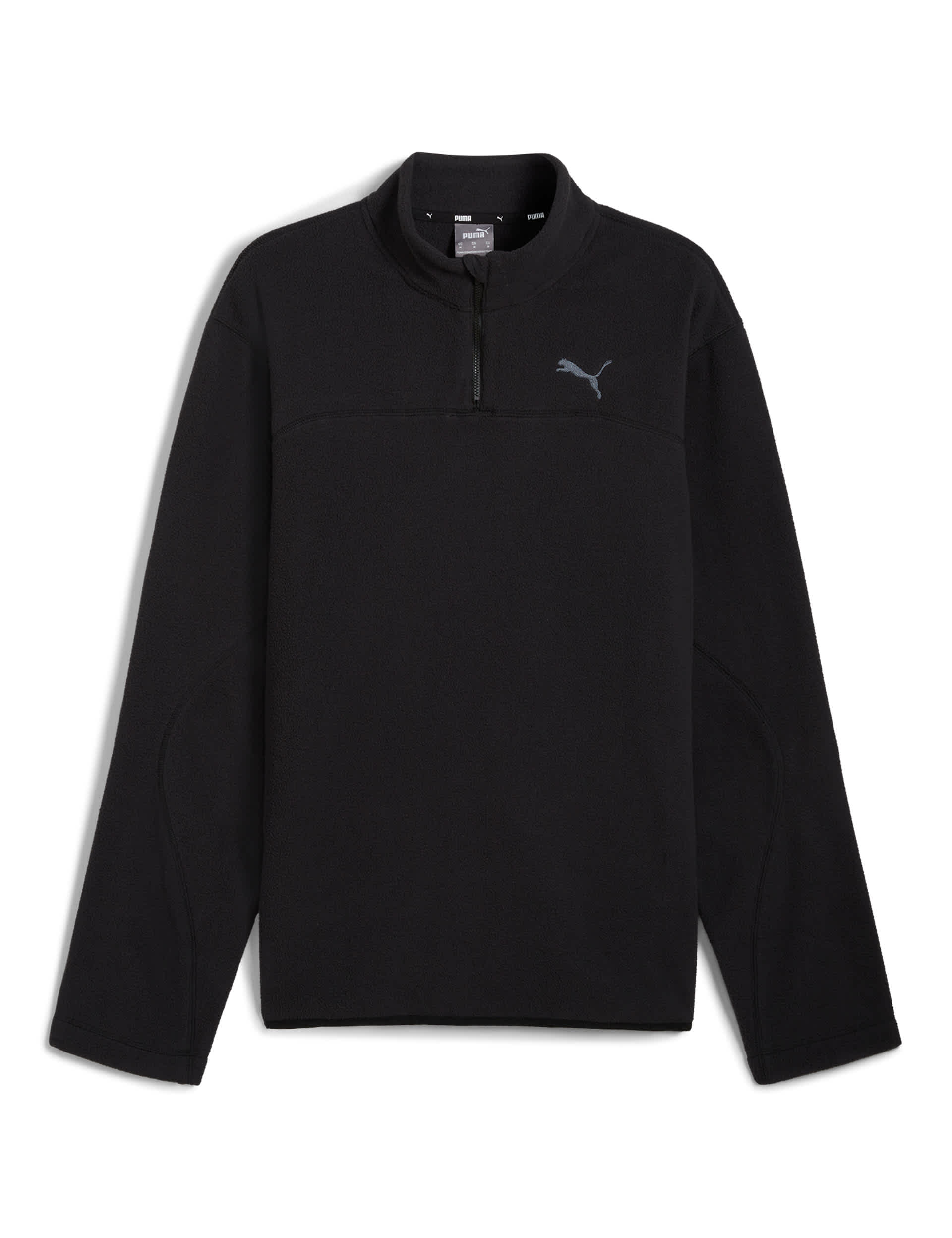 Puma Men's Winter Tech Half Zip Funnel Neck Fleece - Black, Black