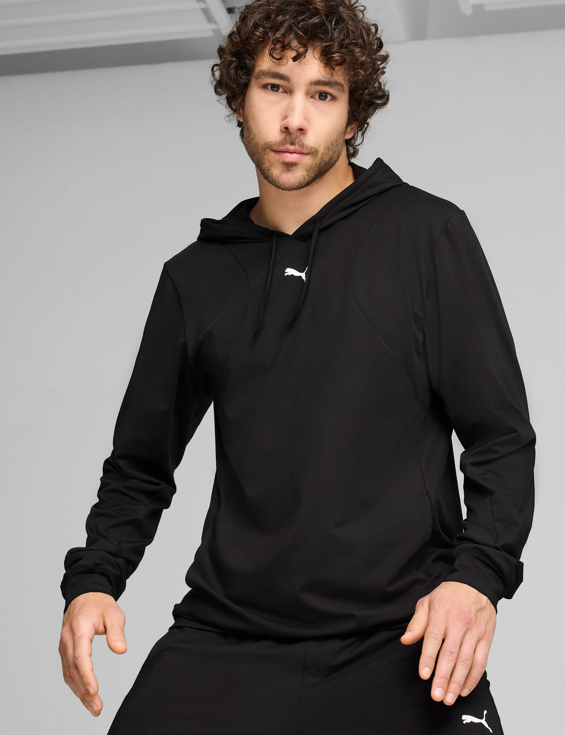 Puma Men's Cloudspun Hoodie - Black, Black,Dark Grey