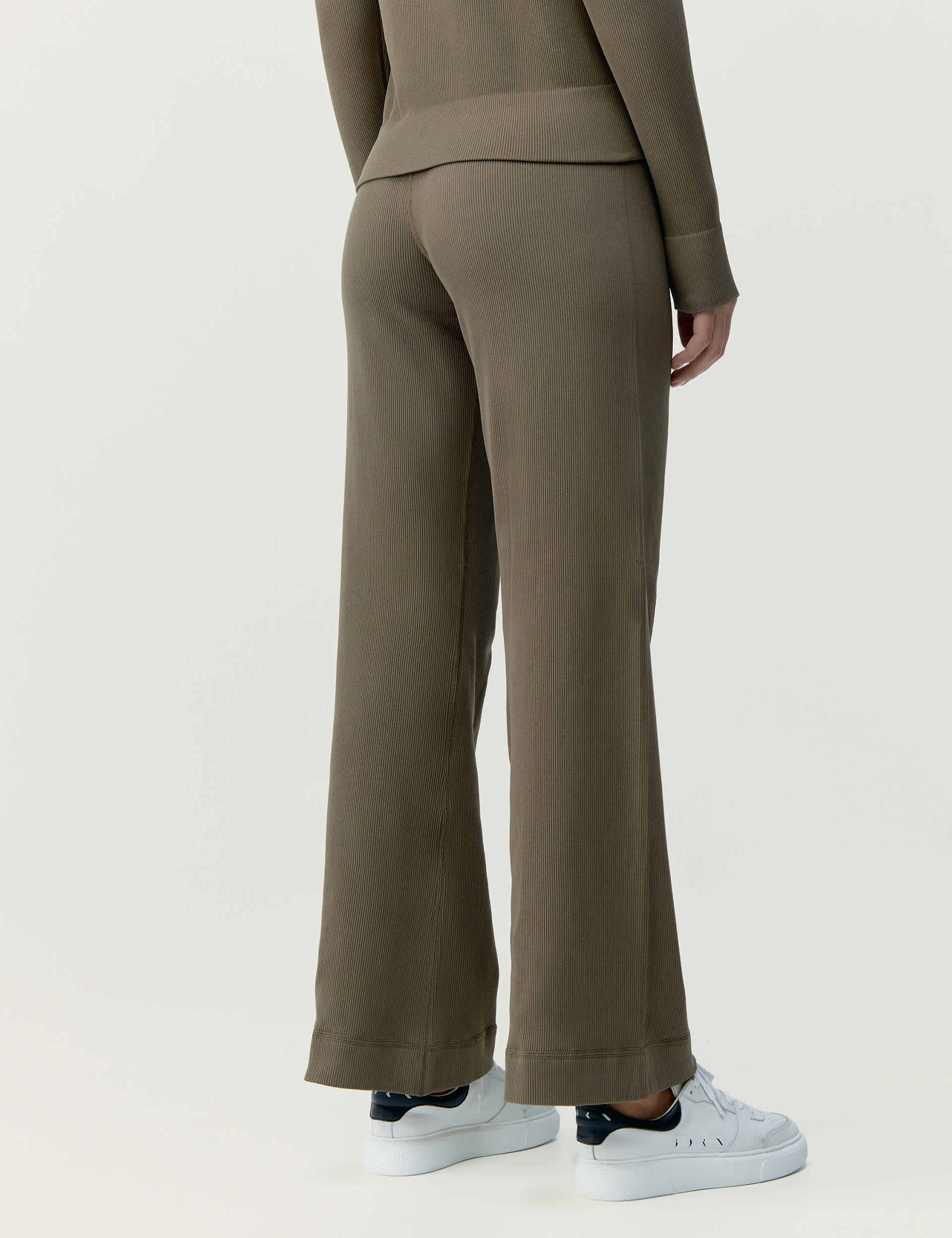 Born Women's Fait High Waisted Straight Leg Trousers - M - Brown, Brown,Black