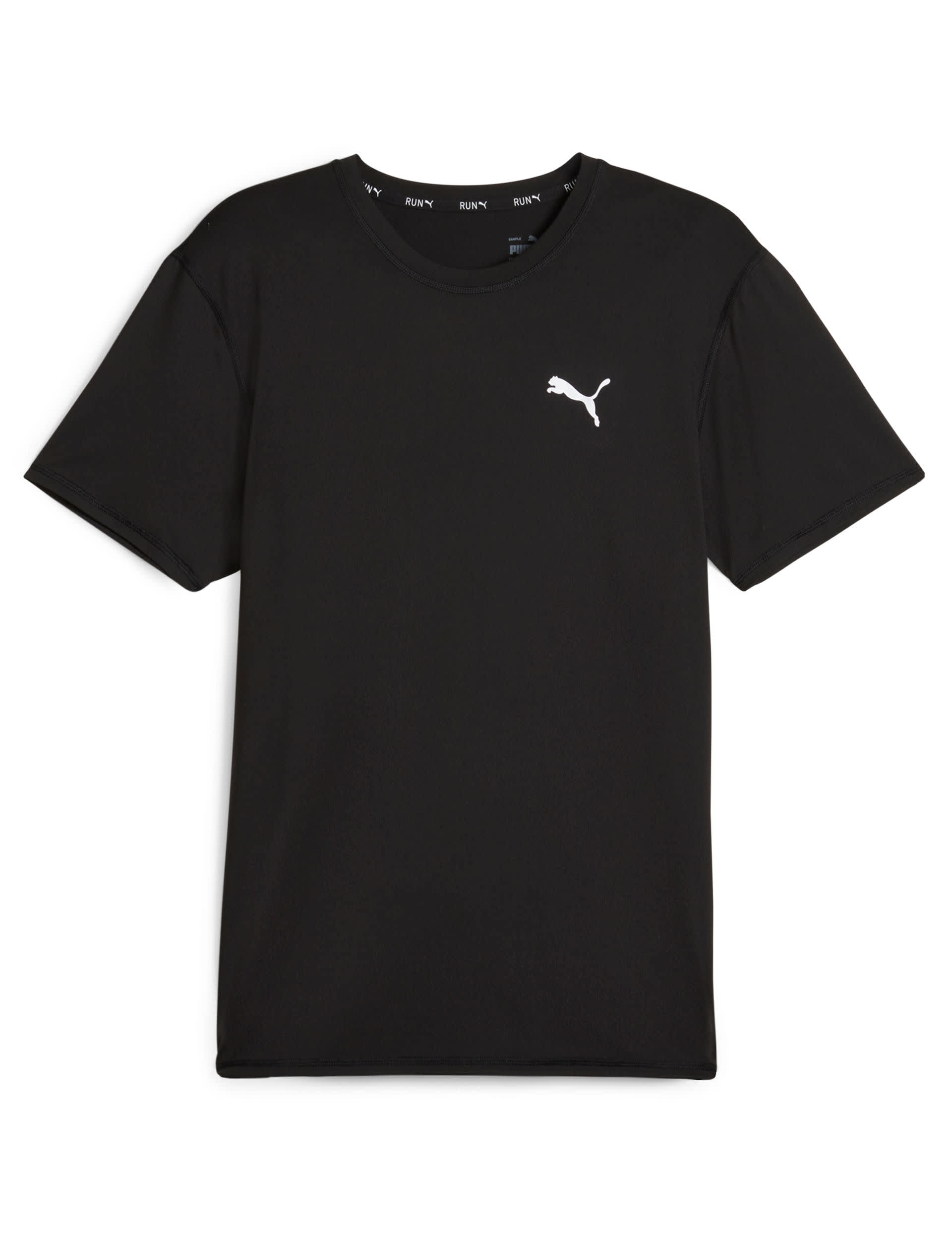 Puma Men's Run Cloudspun Crew Neck Training T-Shirt - XL - Black, Black