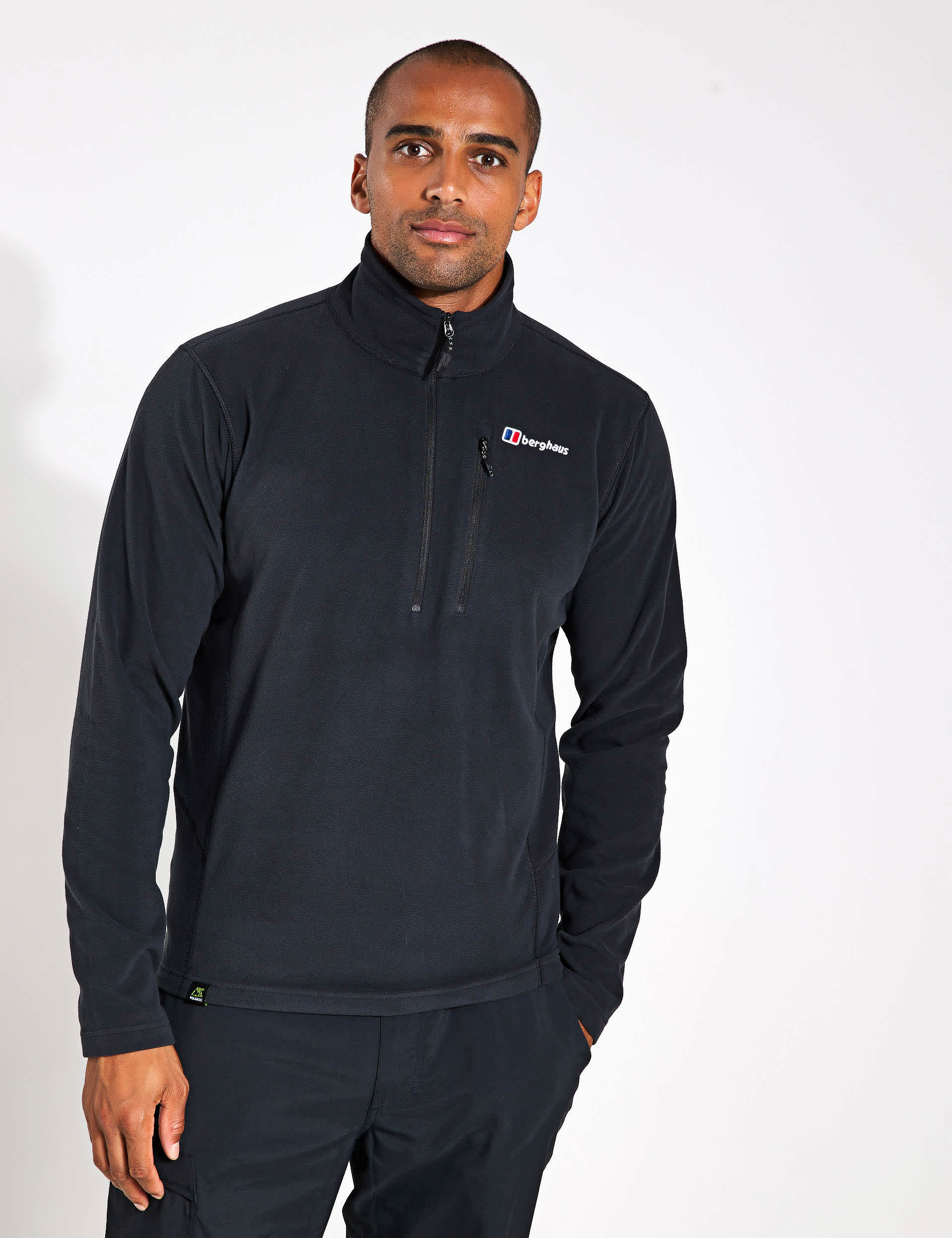 Berghaus Men's Prism Half Zip Fleece Jacket - Black, Black,Charcoal